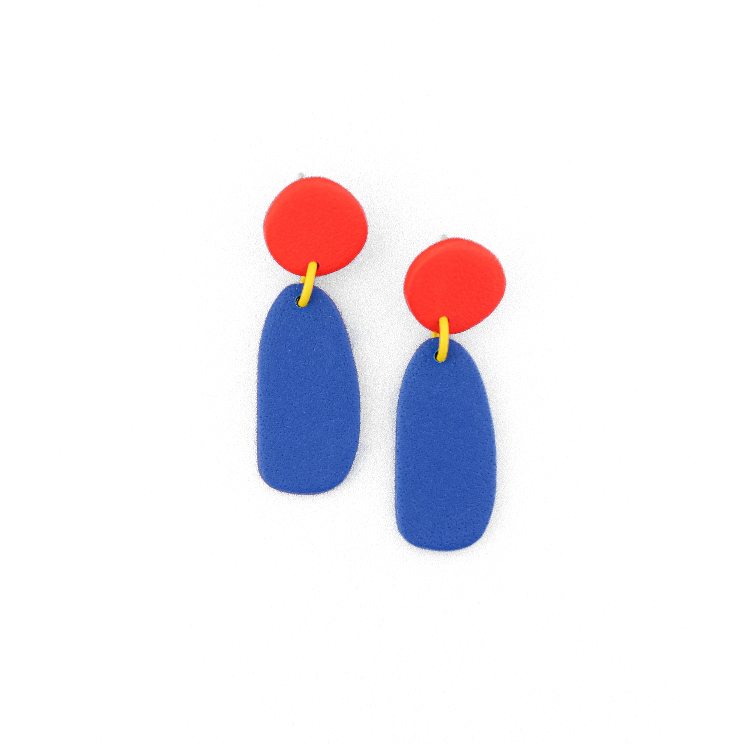 By Chavelli Women's Blue / Red Miro Drop Earrings In Blue