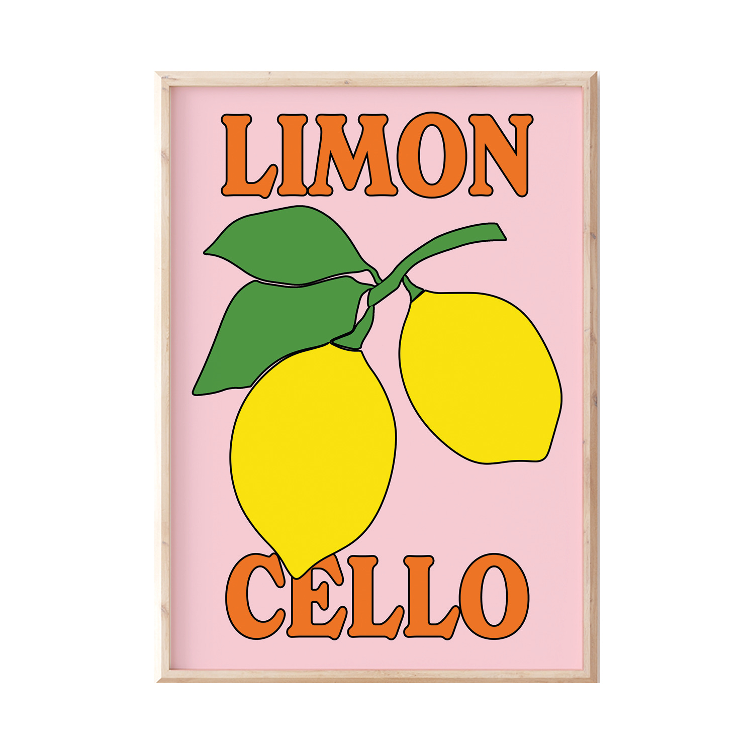 Pink / Purple / Yellow A3 Pink Limoncello Print Sofe Store