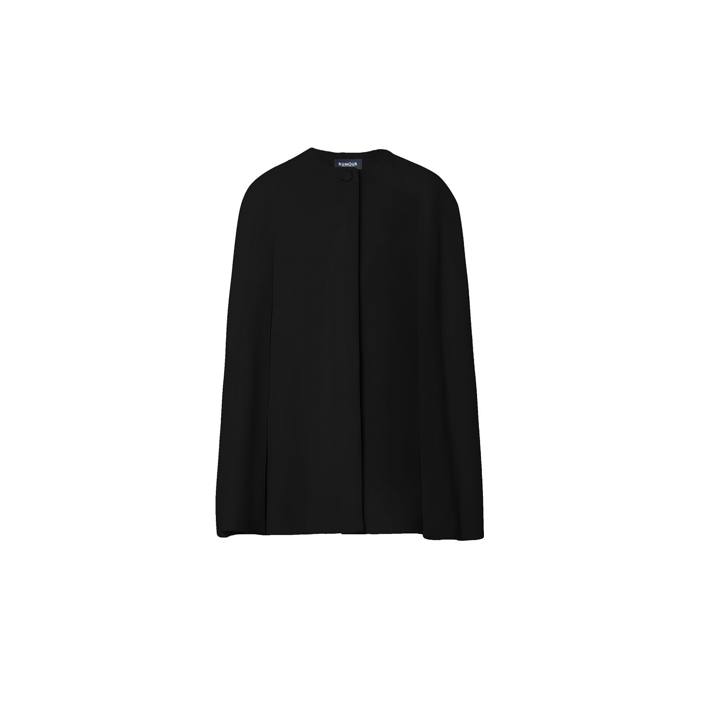 Women's Cora Wool & Cashmere-Blend Cape Coat In Black | Extra Large | Rumour London