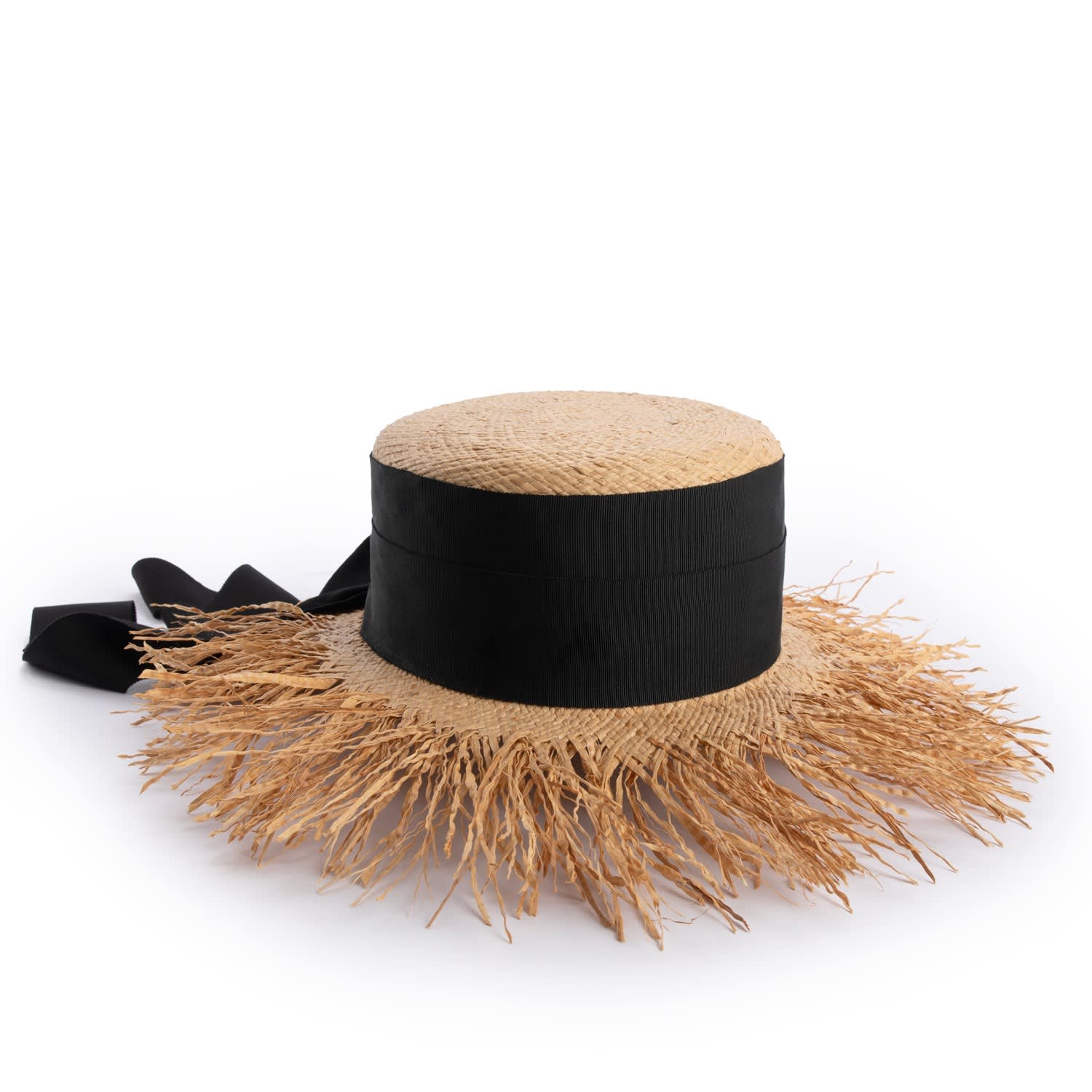 Women's Neutrals La Riviera - Handmade Straw Hat With Frayed Brim | 56Cm | Sibi Hats