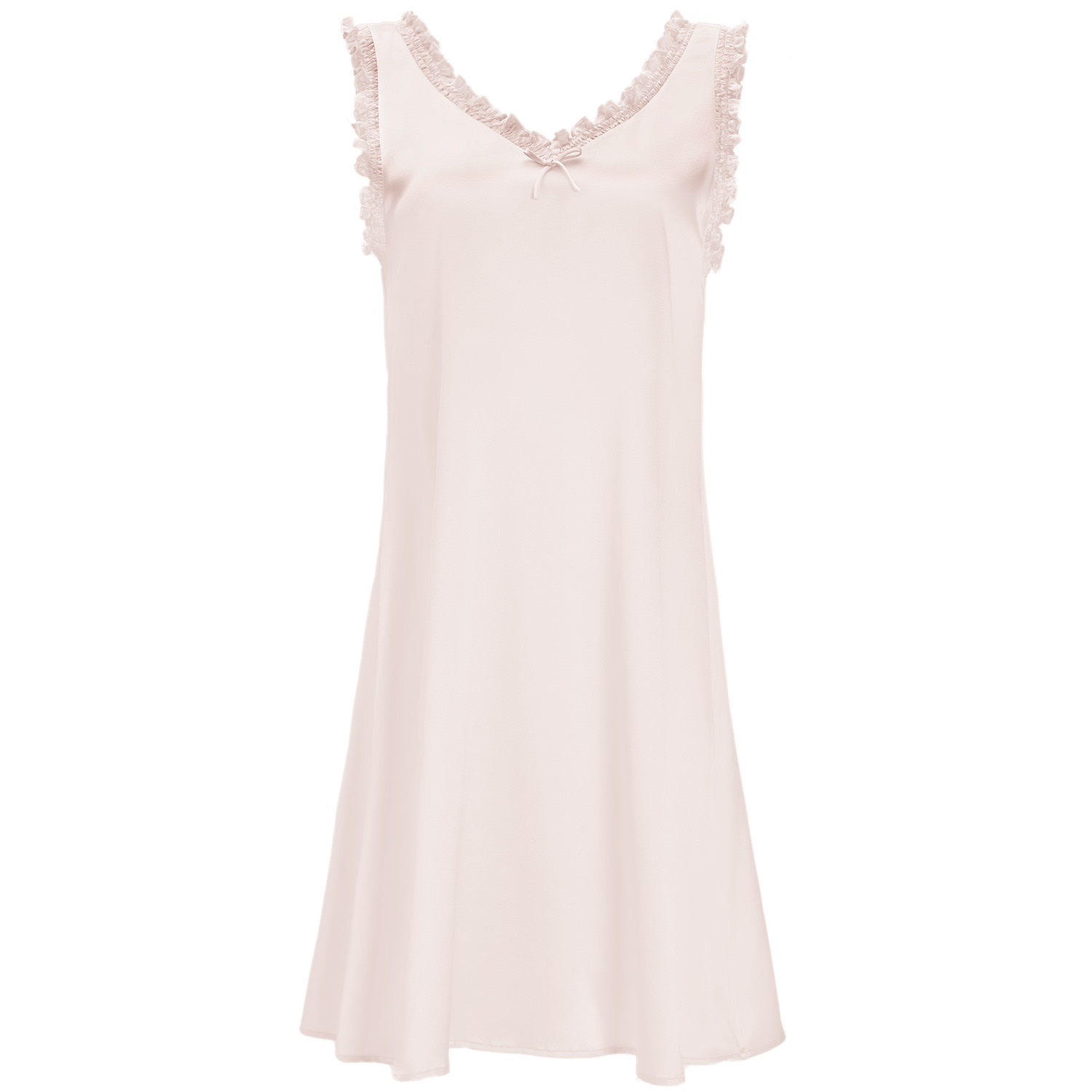 Manito Women's Pink / Purple Duchess Silk Ruffle Dress - Ballet Pink