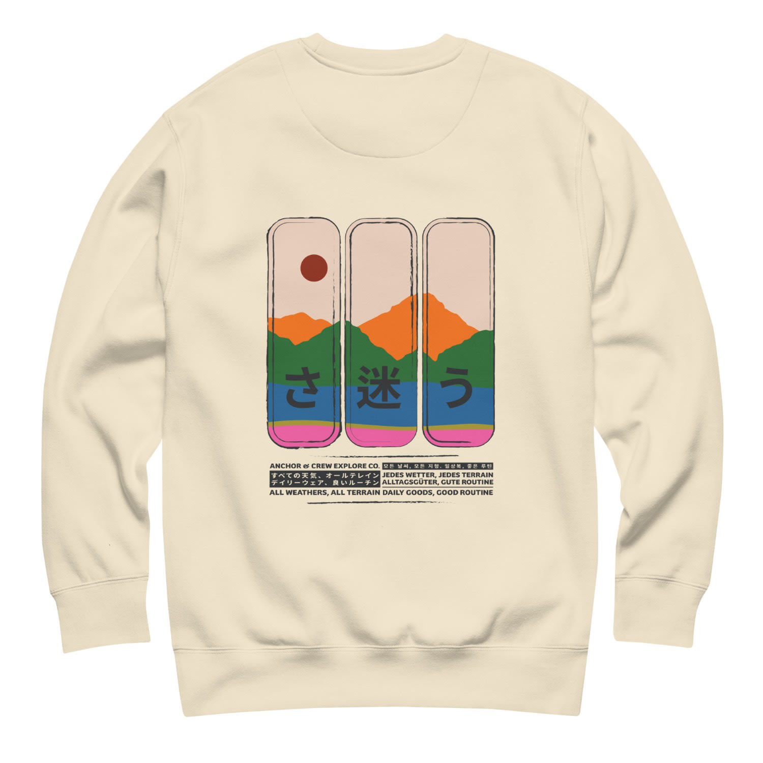 Anchor & Crew Neutrals Natural Nomad Passenger Organic Cotton Sweatshirt - Men