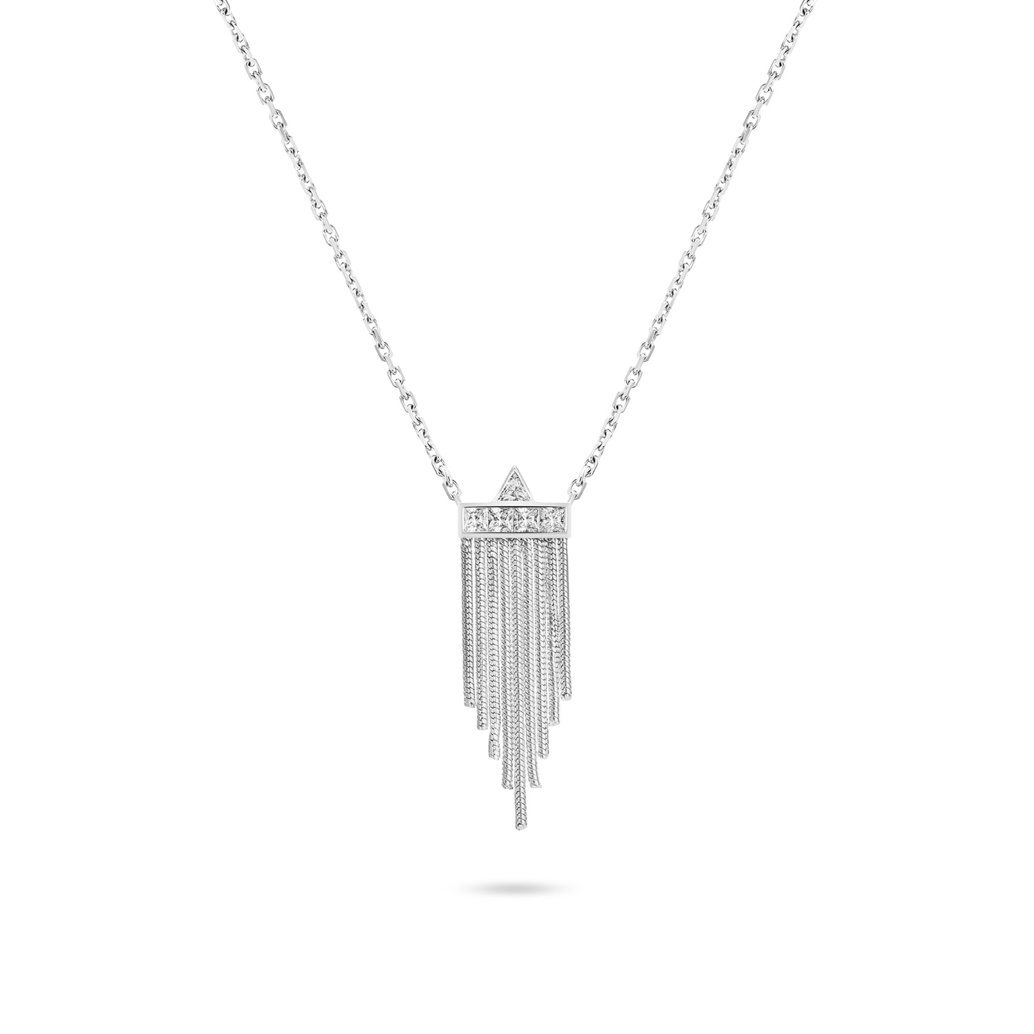 Meulien Women's Mini Tassel Necklace - Silver In Metallic