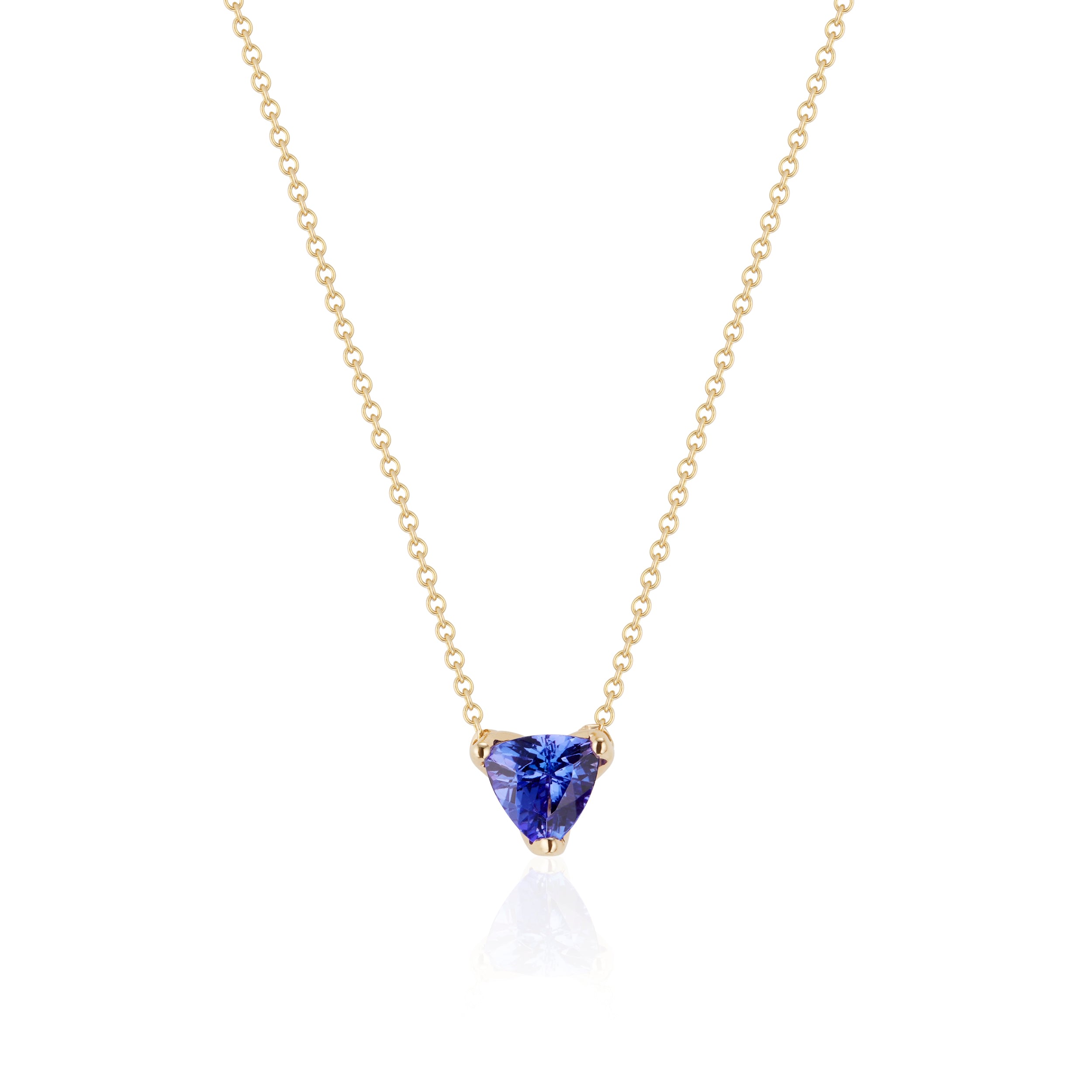 Women’s Gold / Pink / Purple Tanzanite "A" Necklace In 18K Yellow Gold Hannah Allene