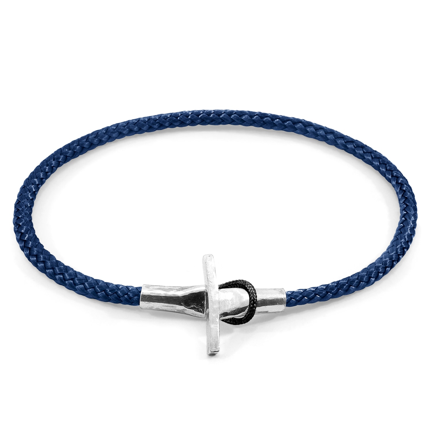 Men’s Navy Blue Cambridge Silver & Rope Bracelet Anchor & Crew