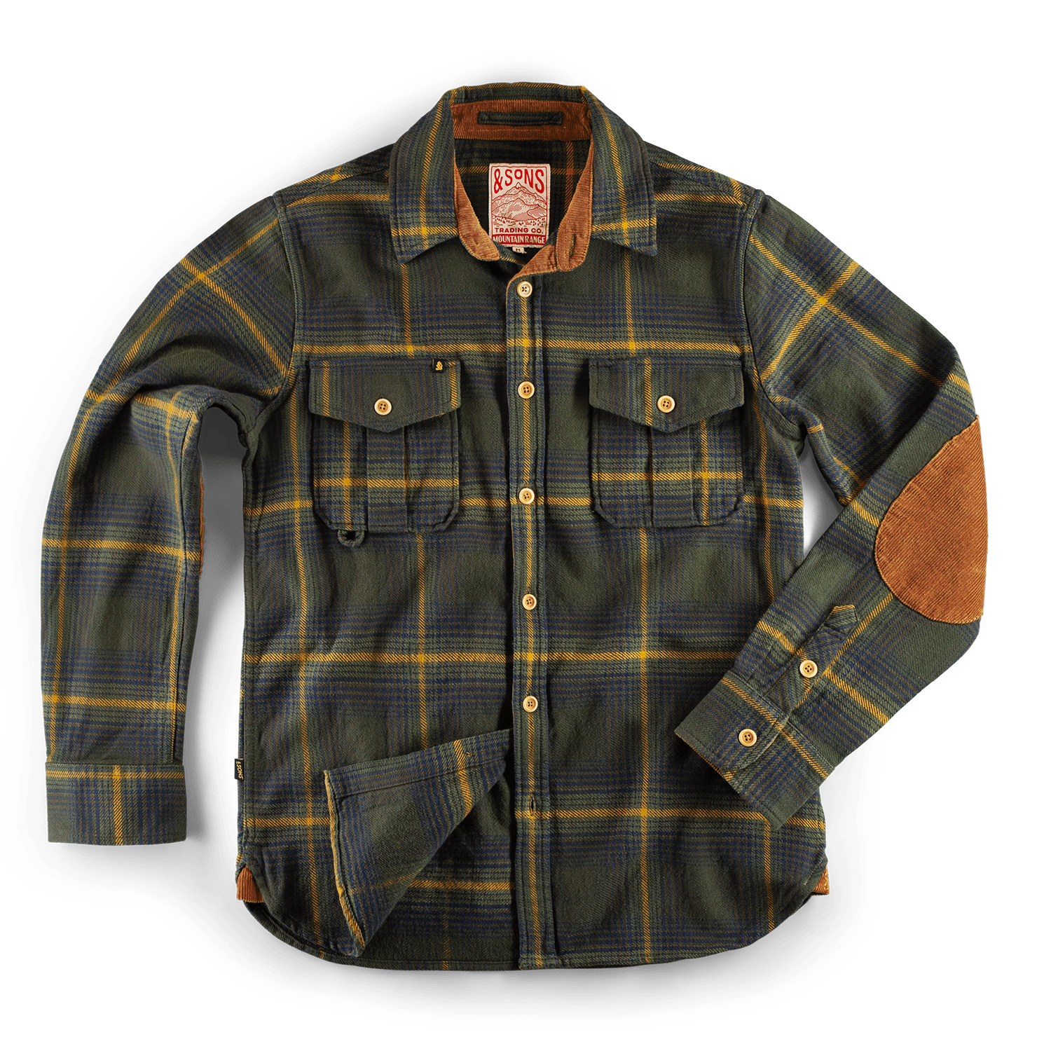 &sons Trading Co Men's Eiger Mountain Shirt Green Check In Green