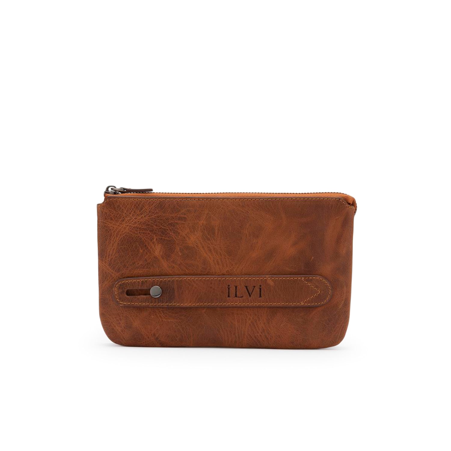 Ilvi Cruz Saddle Brown Floater Leather Men's Handbag In Brown