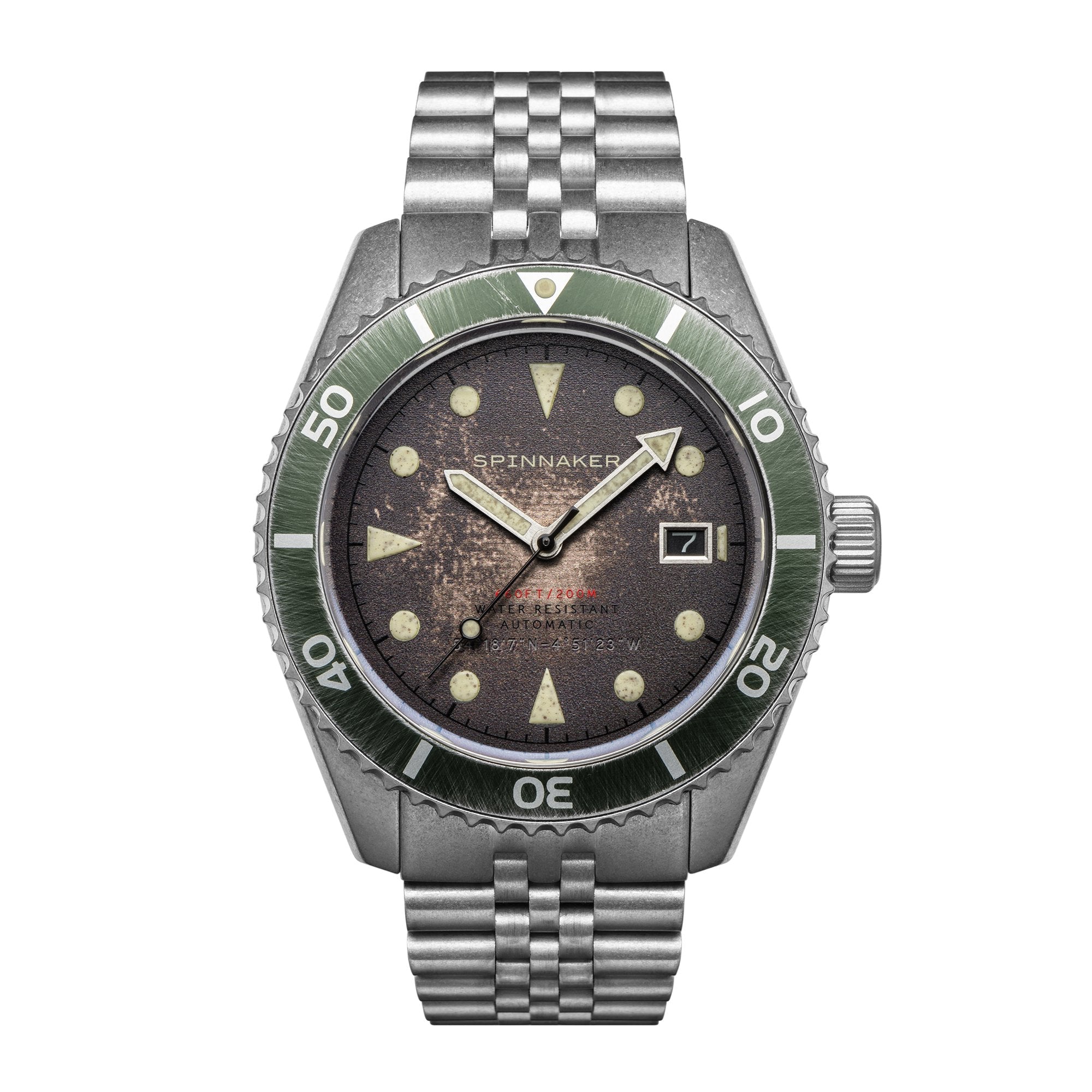 Spinnaker Wreck Men's Japanese Automatic Rust Brown Watch In Brown