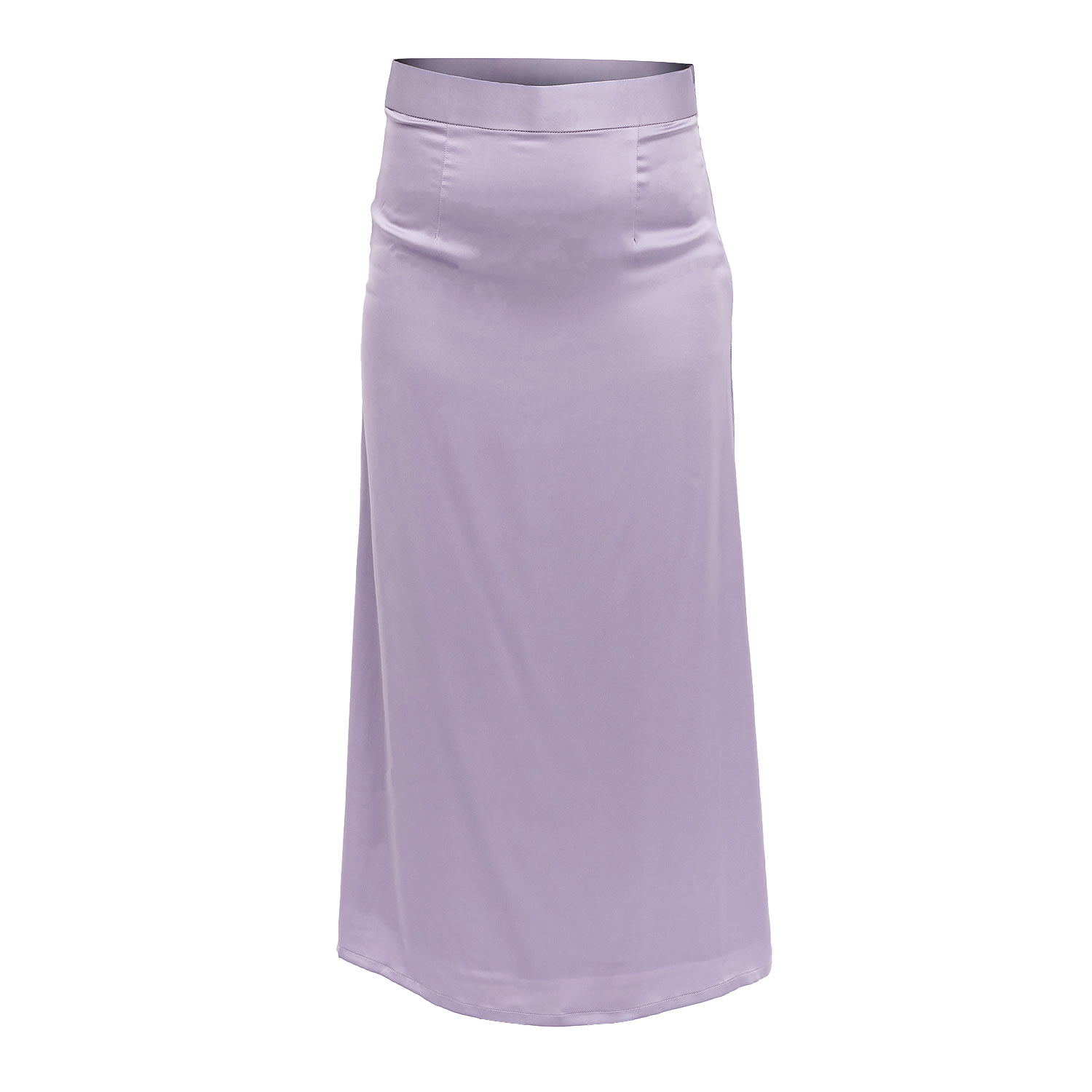 Janara Jones Women's Neutrals Lavender Satin Low-waisted Maxi Skirt In Purple