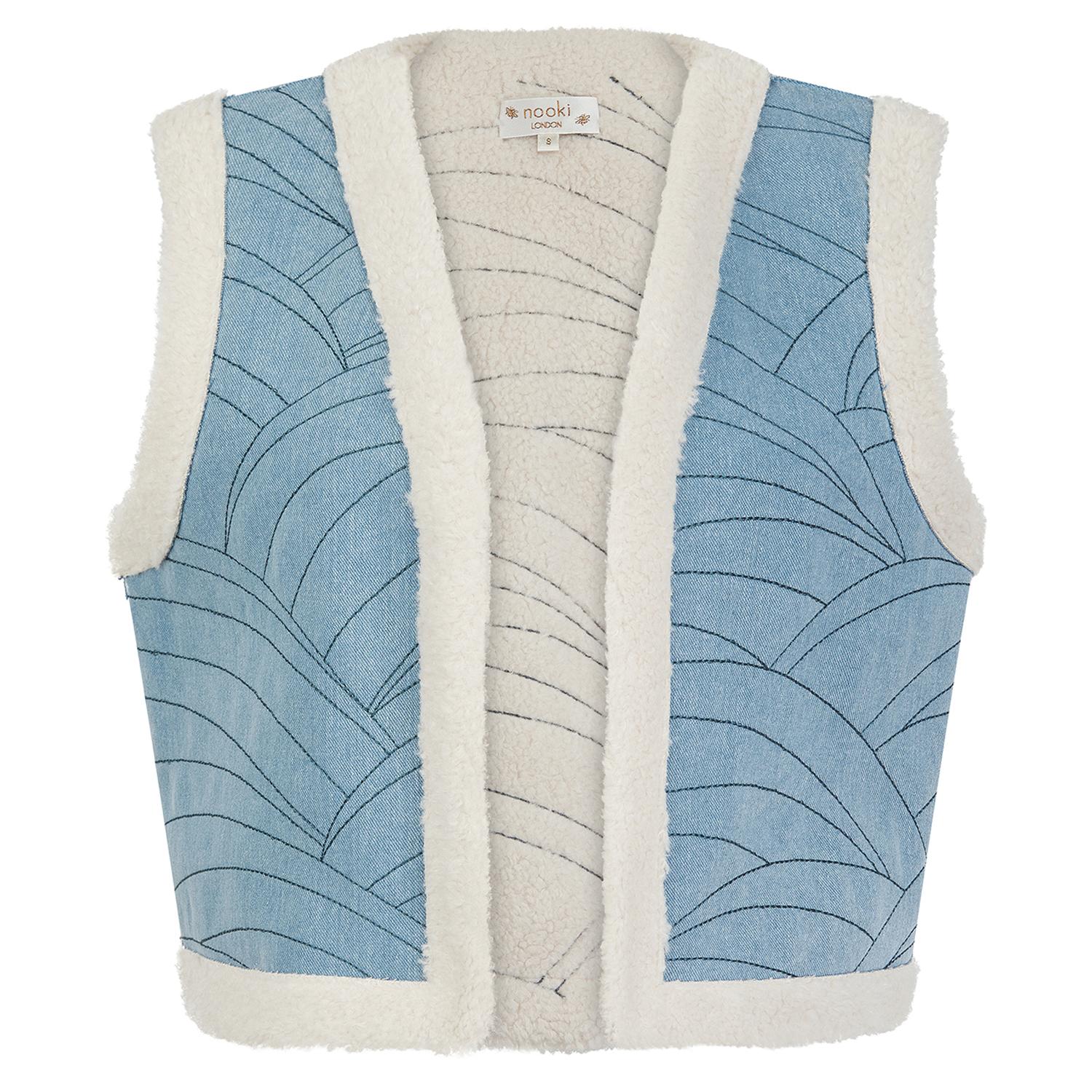 Nooki Design Women's Sommer Denim Gilet - Lt Blue In Blue
