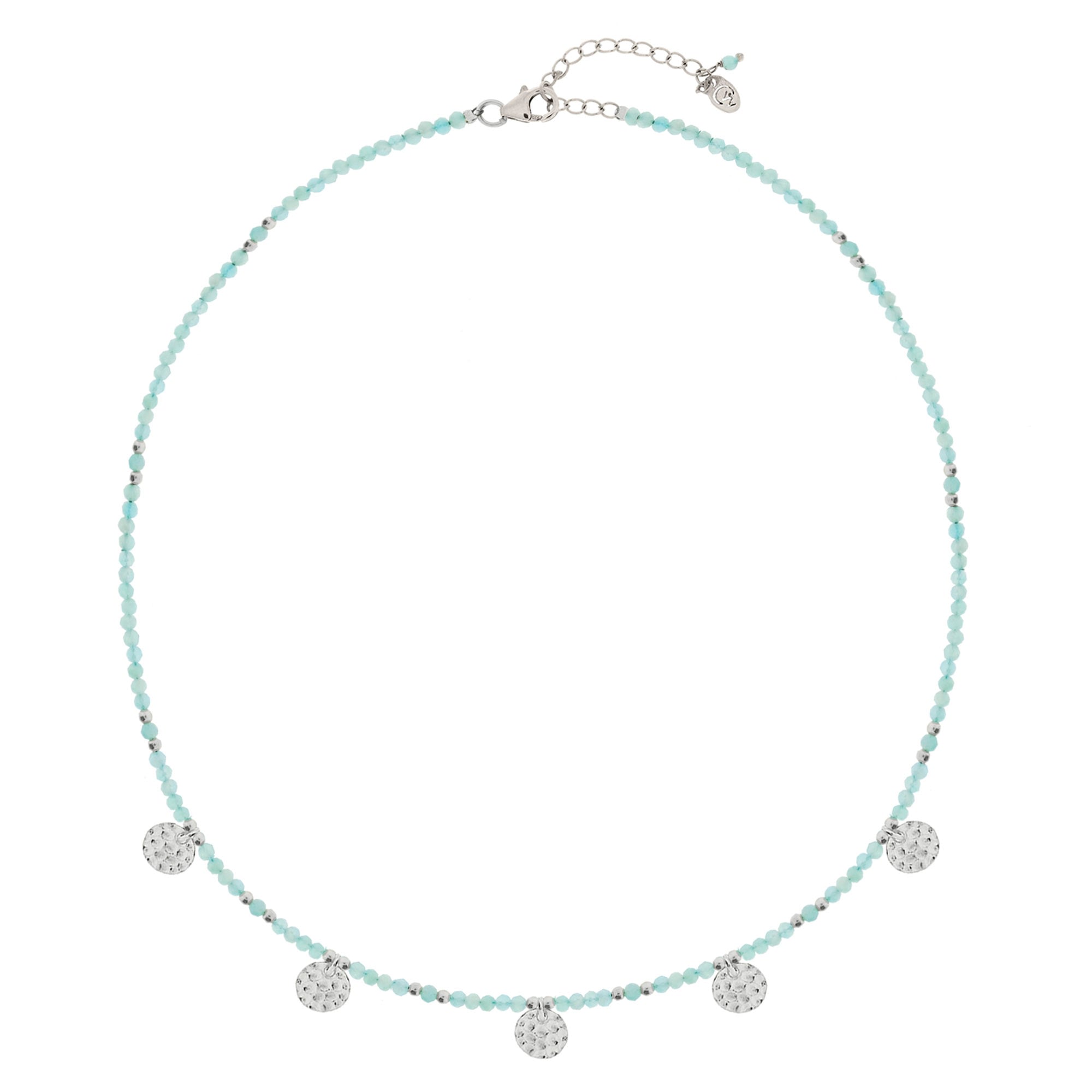 Charlotte's Web Jewellery Women's Blue Aegean Silver Beaded Necklace - Amazonite In Blue