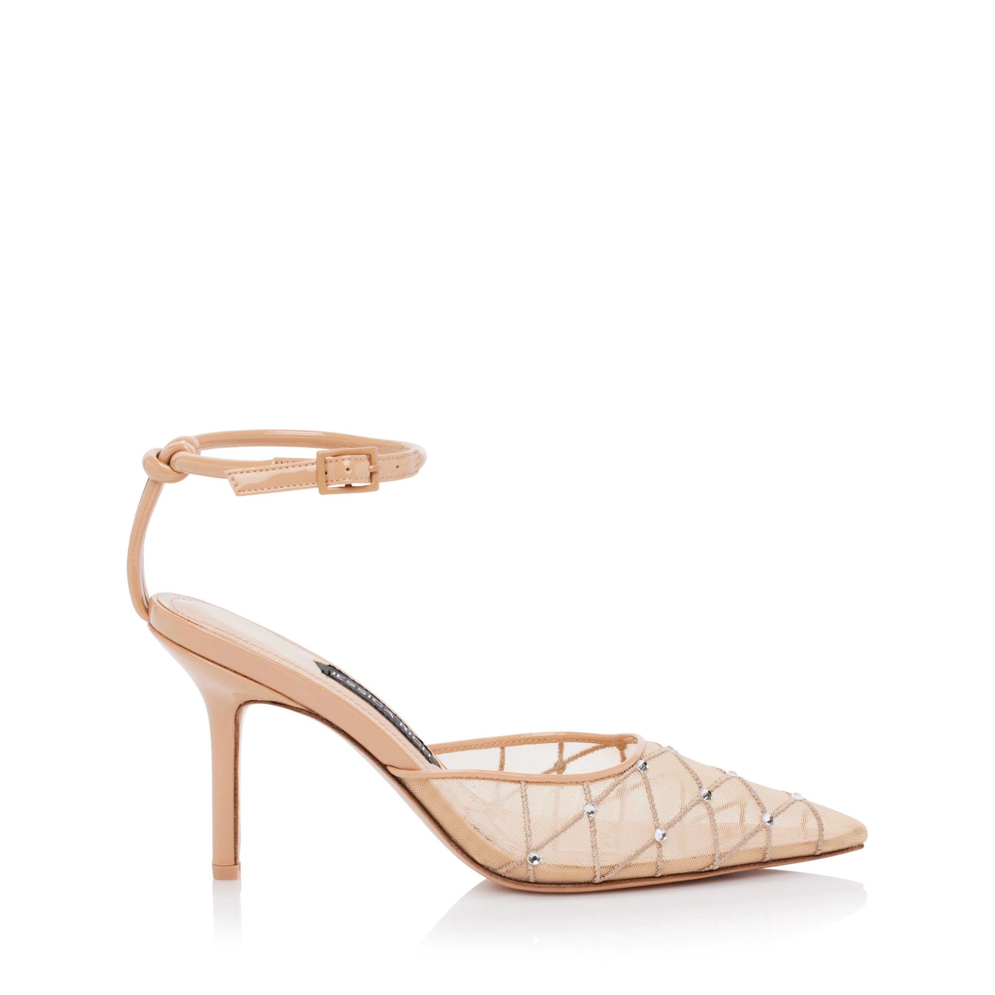 Jessica Rich Amora Mesh Slingback In Nude