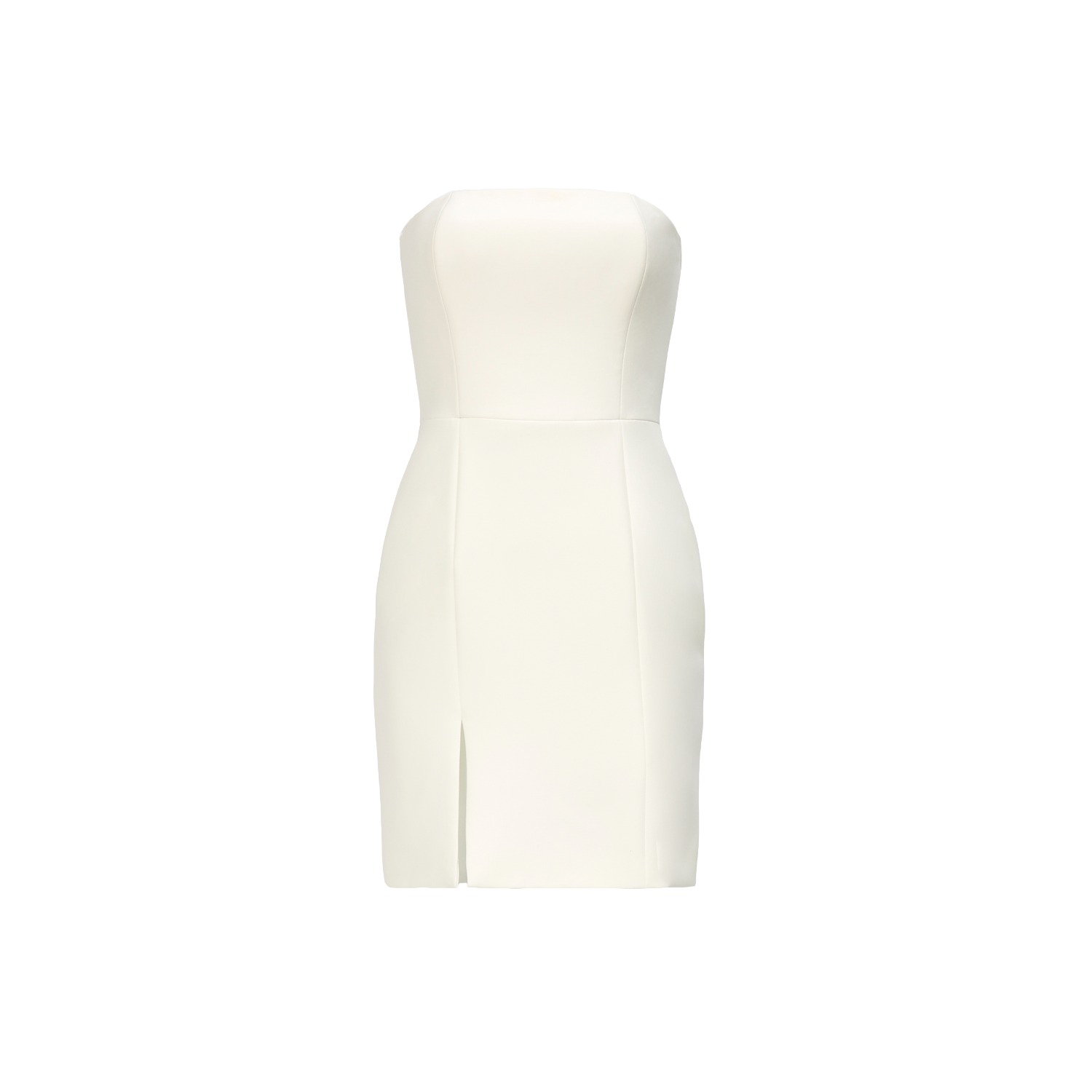 Nomi Fame Women's Eva White Front Slit Corset Mini Dress In White