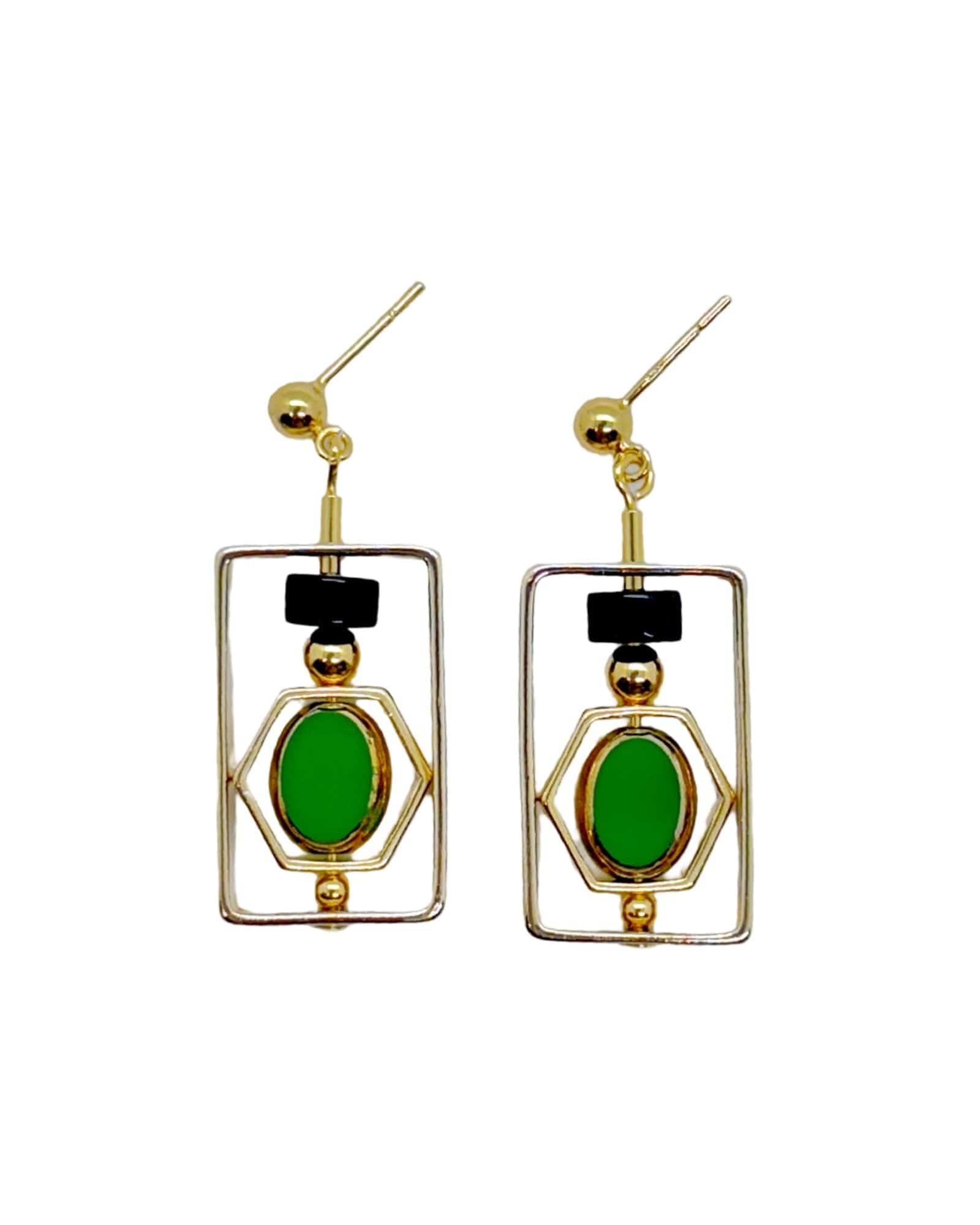 Aracheli Studio Women's Black / Green Art X Onyx Earrings In Multi