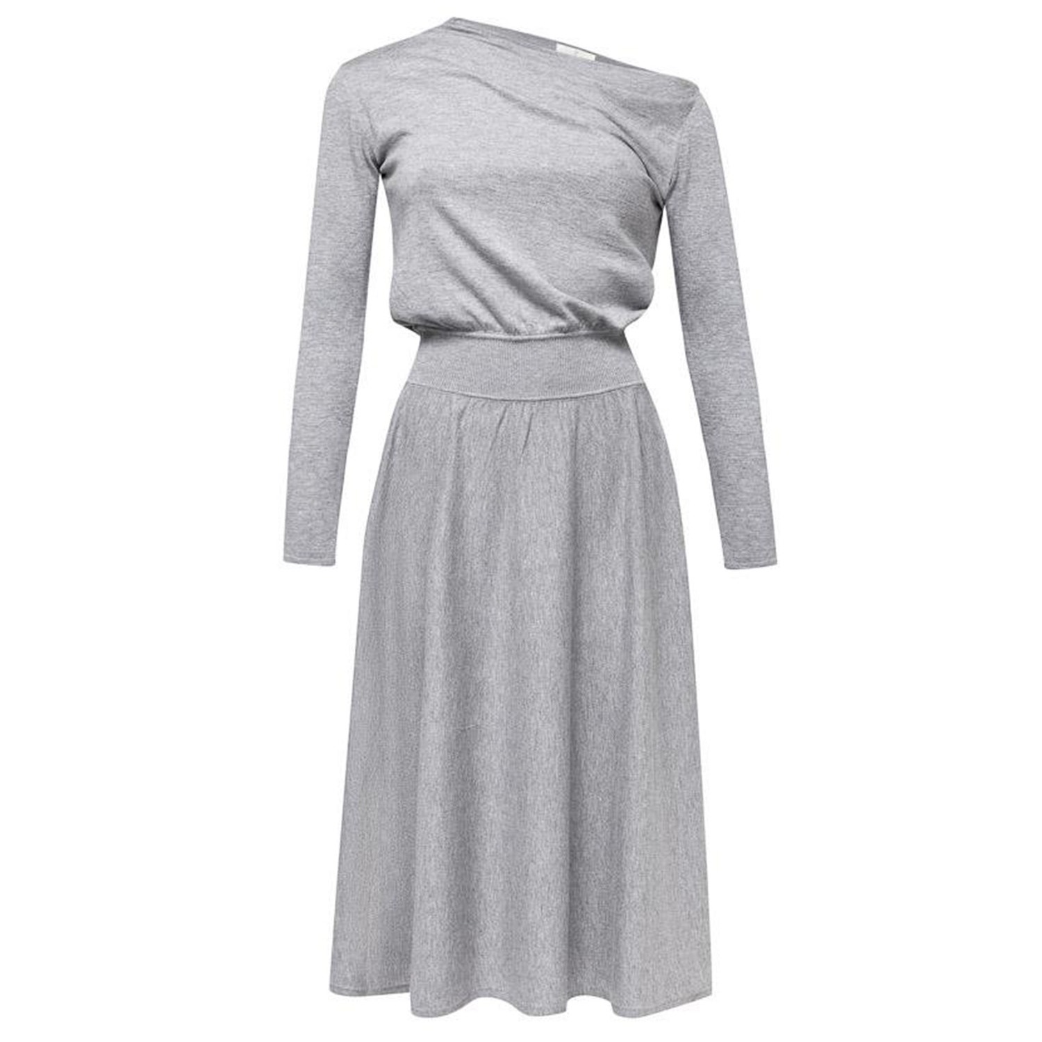 grey knit wrap dress Veronica Beard Salomez Wrap Midi Dress | Medium Heather Grey