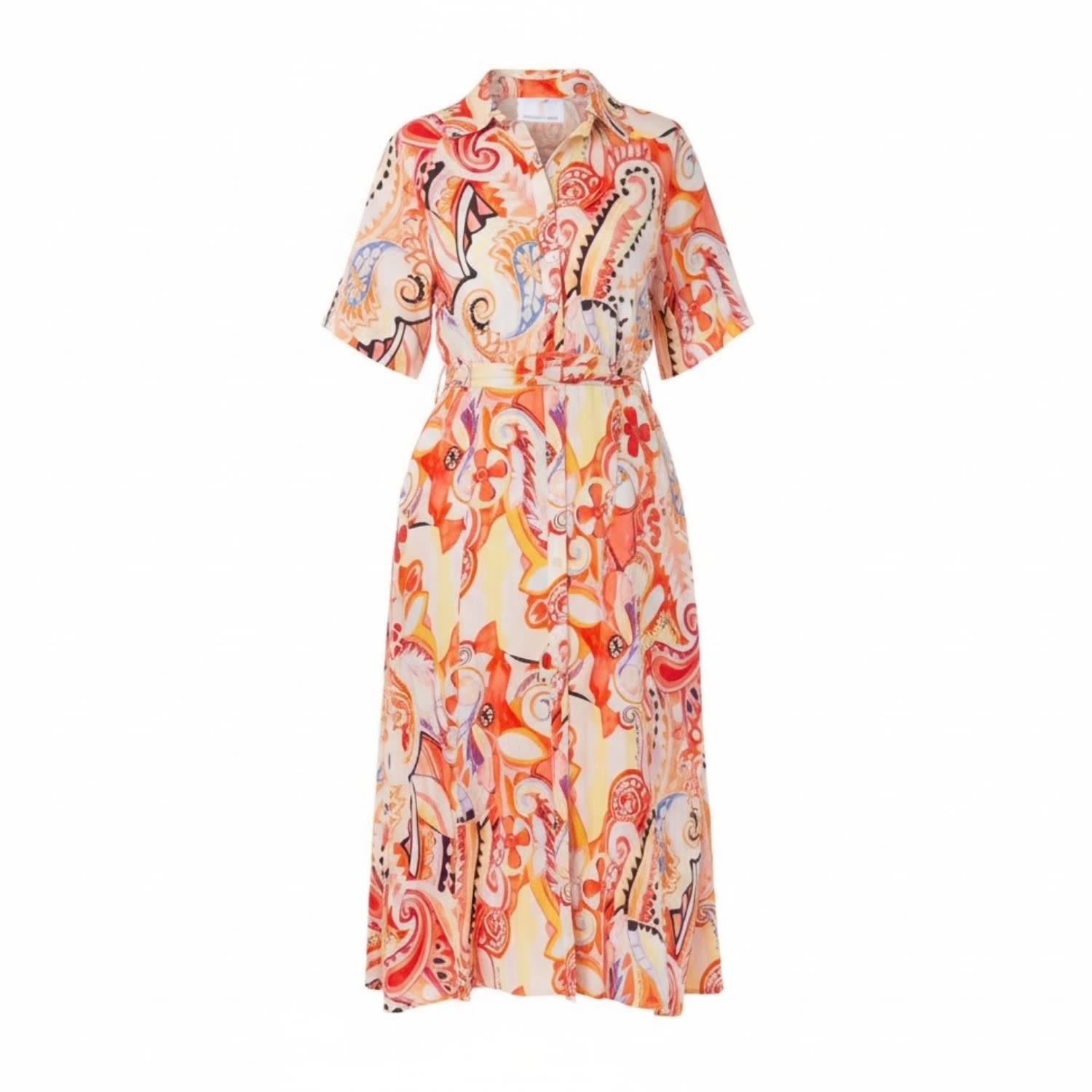 Women's Giralda Red Paisley Shirt Dress | Small | Franchetti Bond