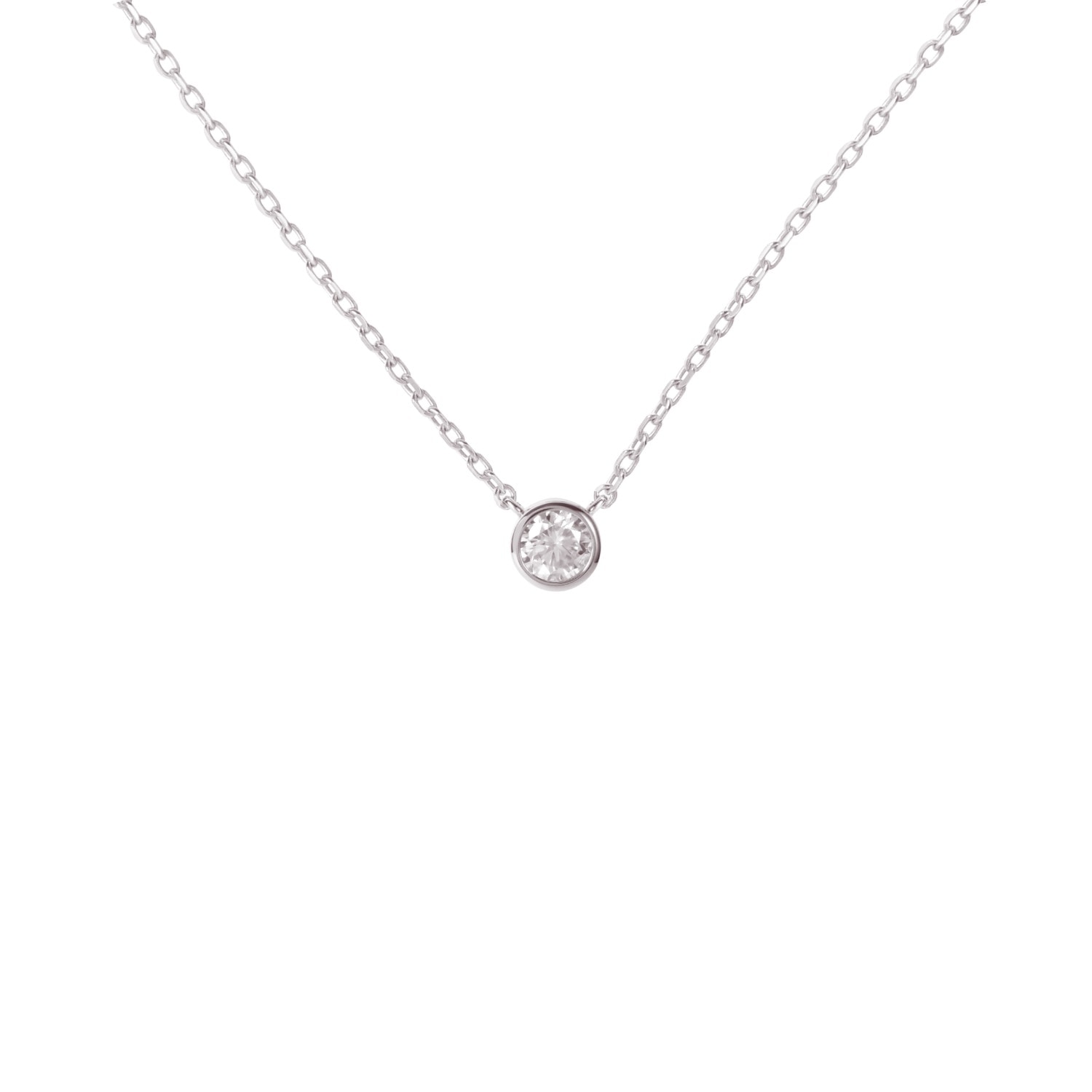 Bloomtine | Earth Angel Hq Women's Illuminess™ Sterling Silver 6mm Single Stone 'the Light Inside You' Choker In Silver