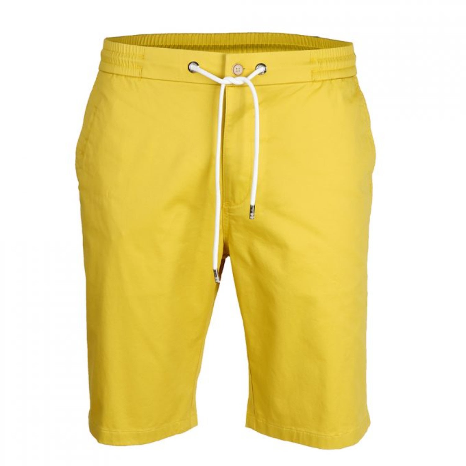David Wej Men's Yellow / Orange Plain Drawstring Shorts – Yellow In Yellow/orange
