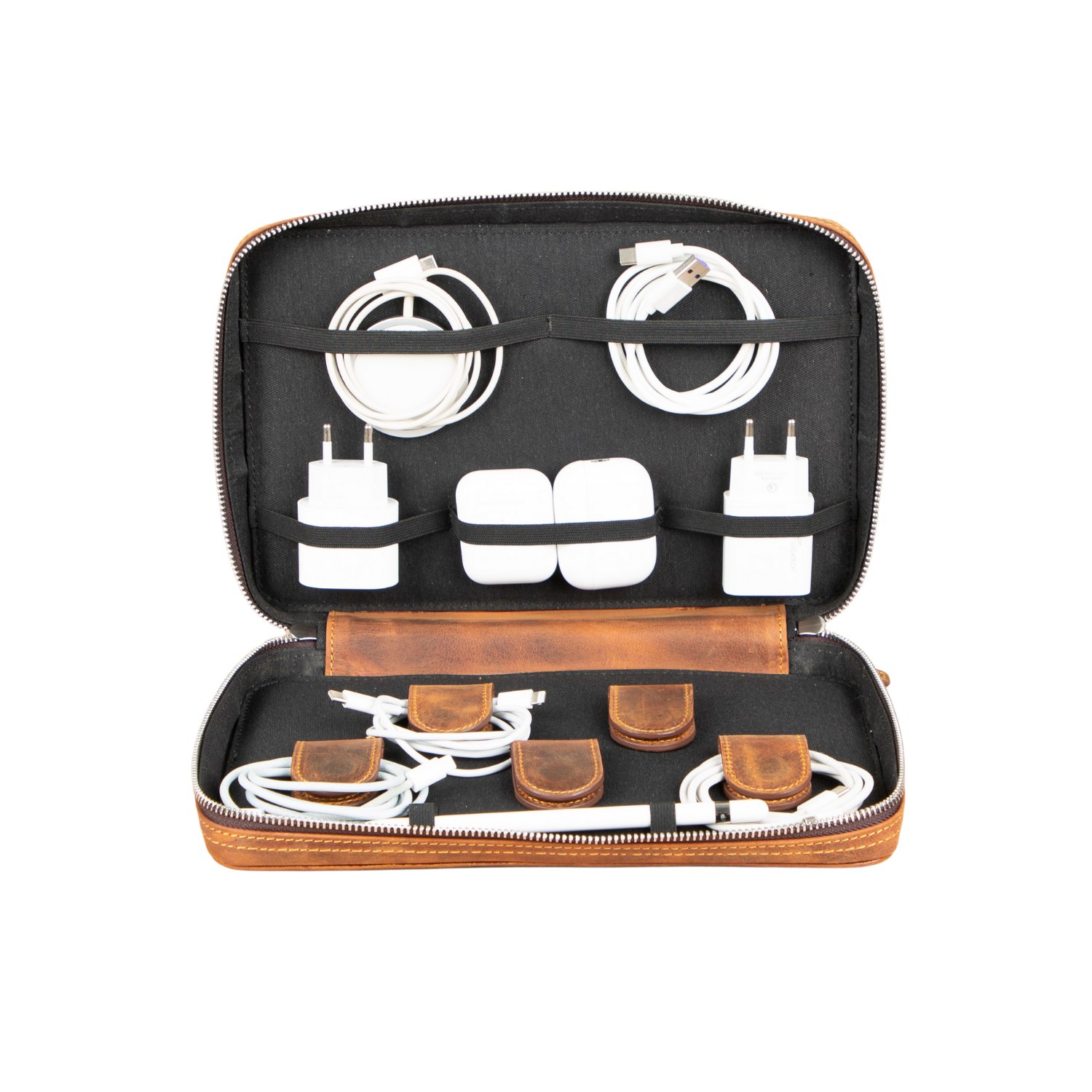 Leathere Leather Tech Organizer Case - Rich Brown - Oslo