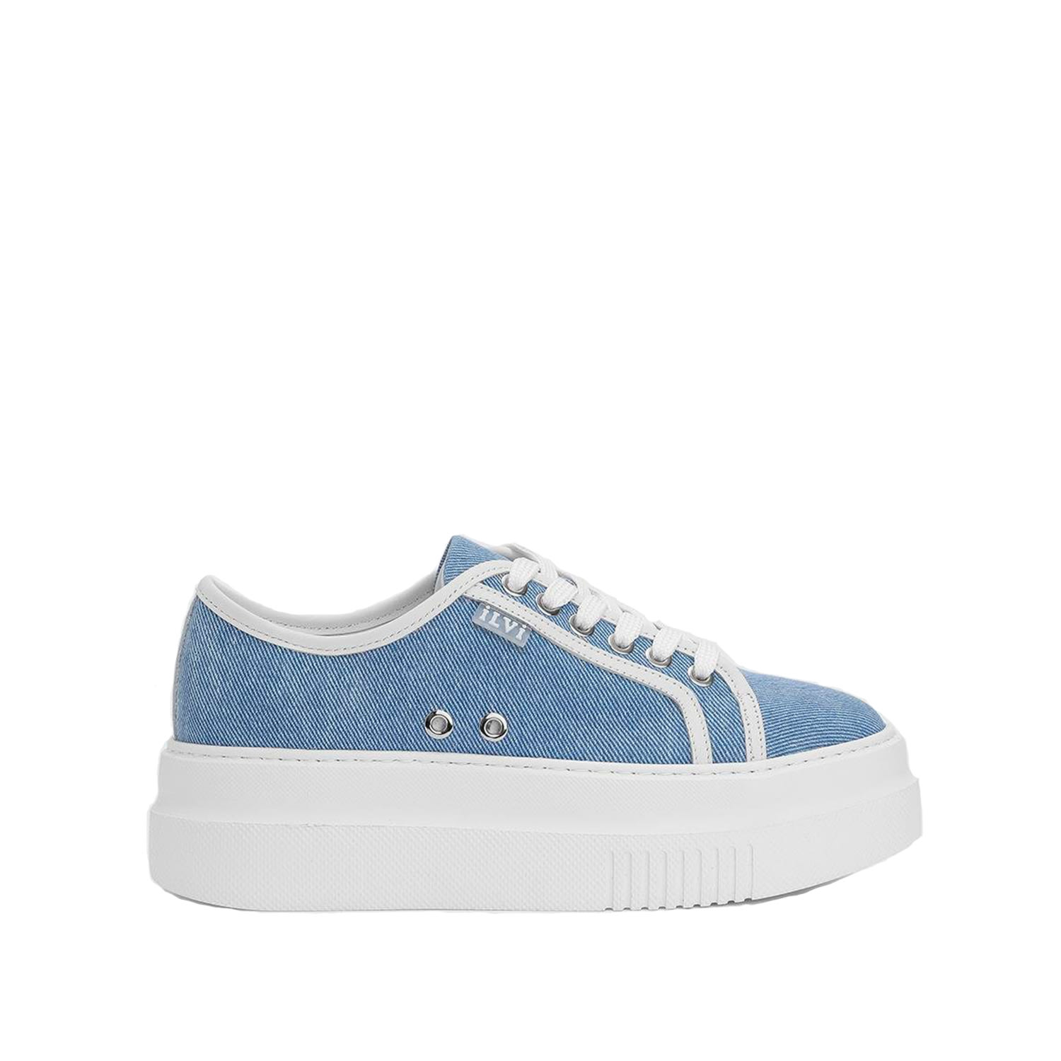 Ilvi Celeste Blue Denim Leather Women's Sneaker