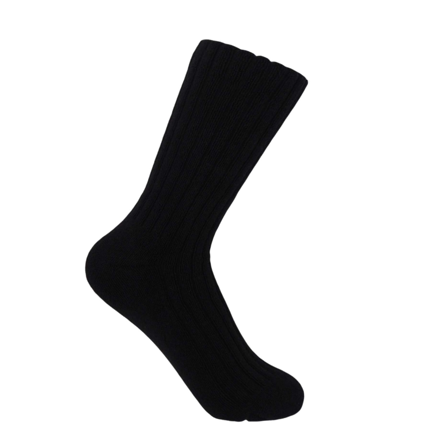 Peper Harow - Made In England Ribbed Women's Bed Socks – Black