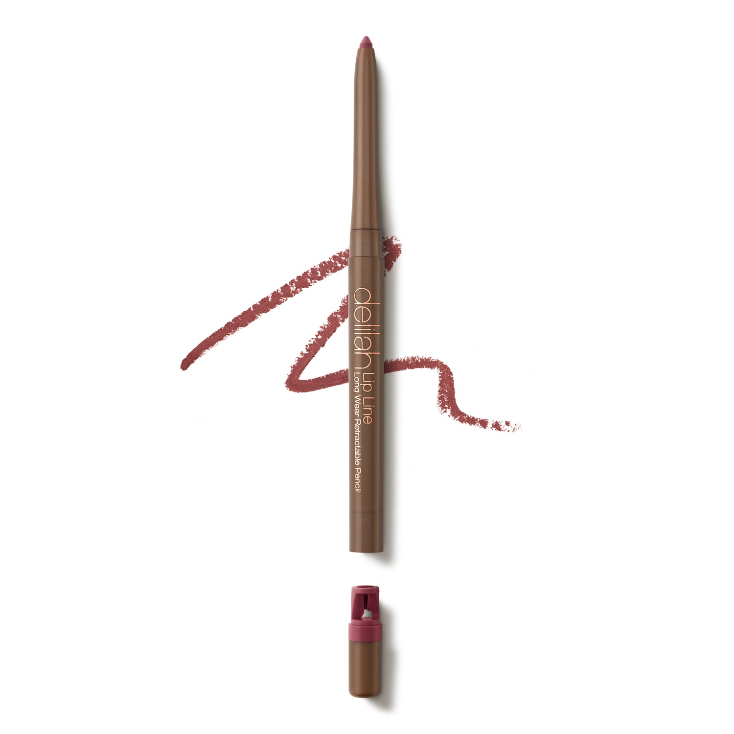 Delilah Brown / Pink / Purple Lip Line Long Wear Retractable Lip Pencil - Pout