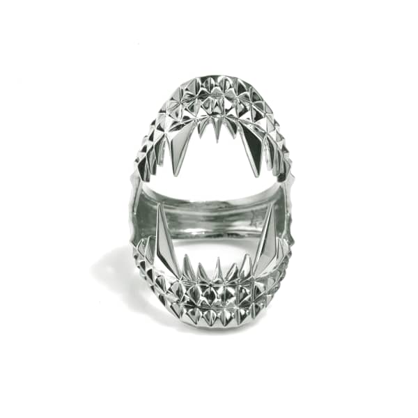 Gucci Vampire Bite Ring Silver In Bite