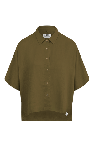 Women’s Green Kimono - Linen Shirt Khaki Extra Small Komodo