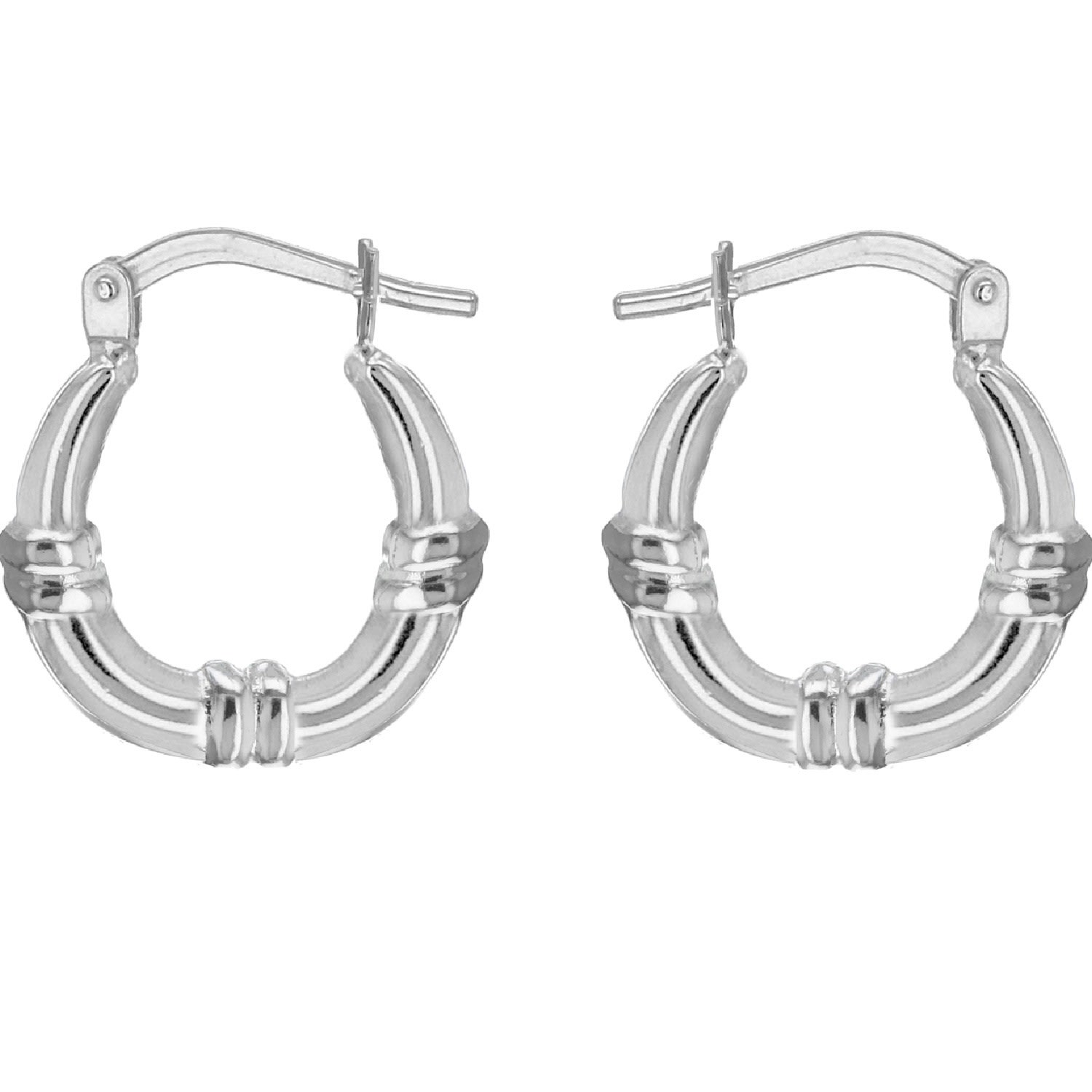 Posh Totty Designs Women's Sterling Silver Creole Hoop Earrings