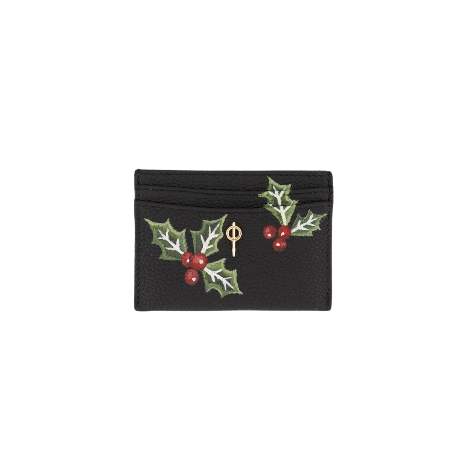 Women’s Card Holder Black Hand Painted New Year | Otrera