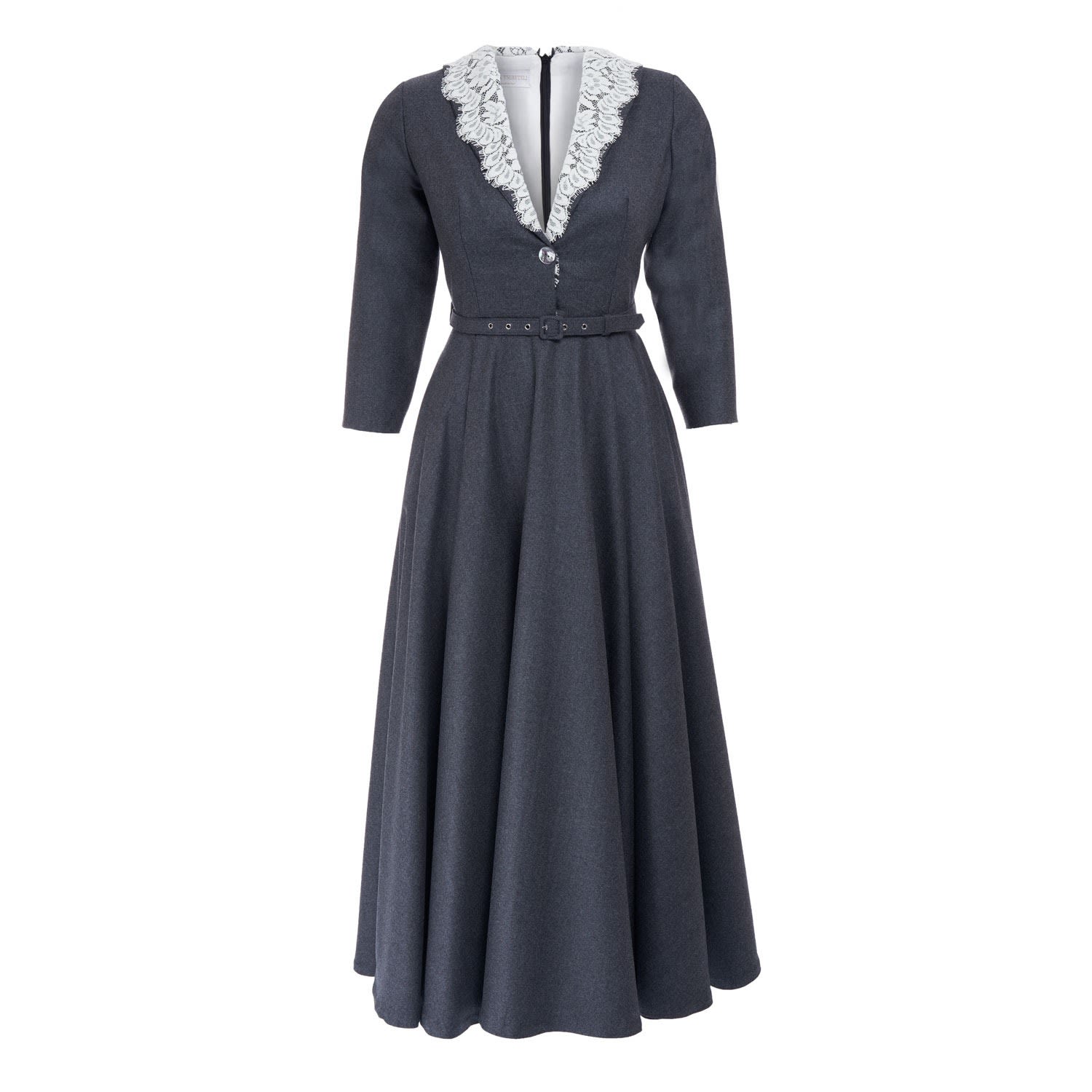 Women's Grey Formal Wool Suitdress | Small | Sofia Tsereteli