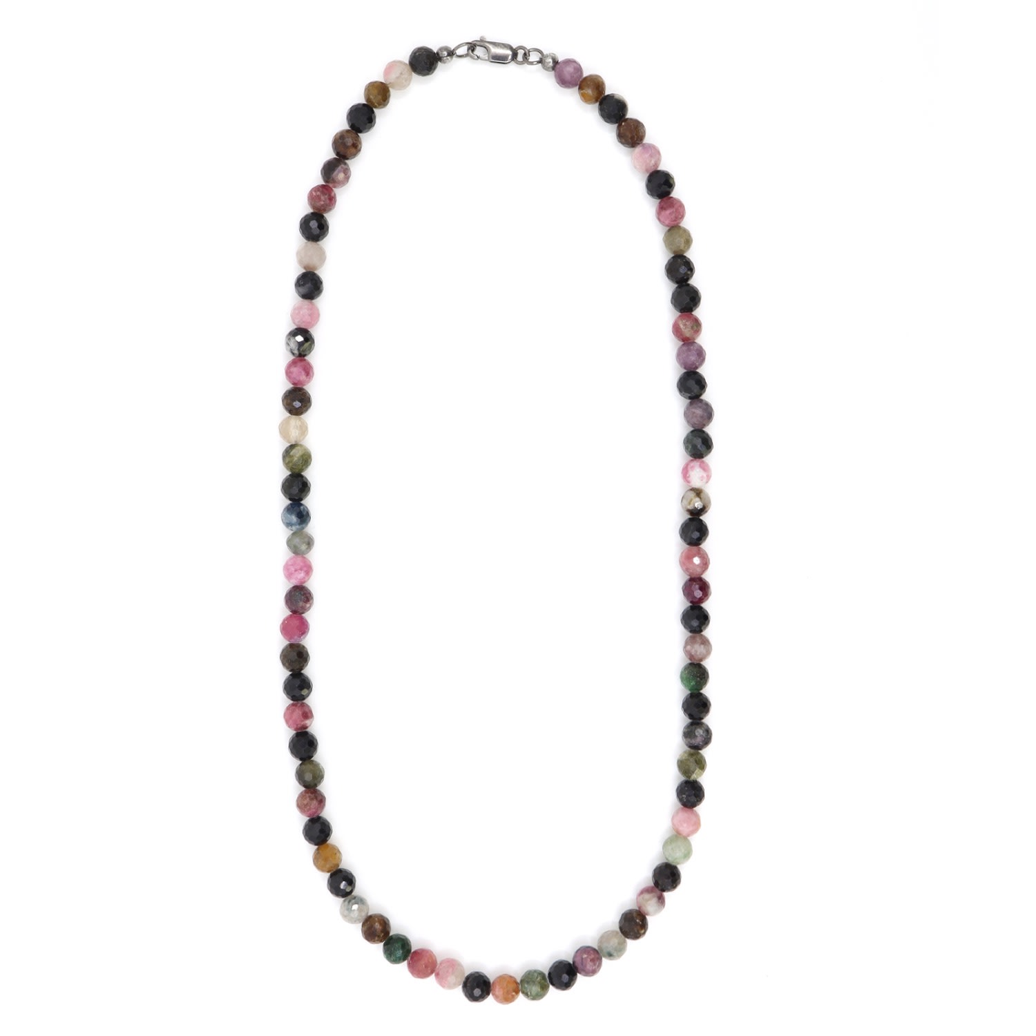 Men’s Mixed Tourmaline Beaded Necklace Shar Oke