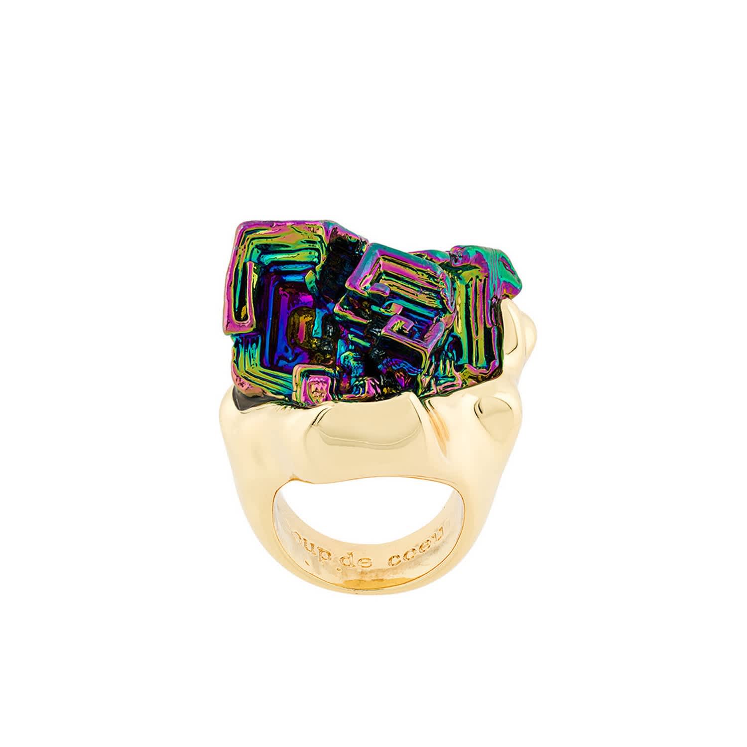 Vortex Rainbow Stone Ring Coup De Coeur London Wolf Badger