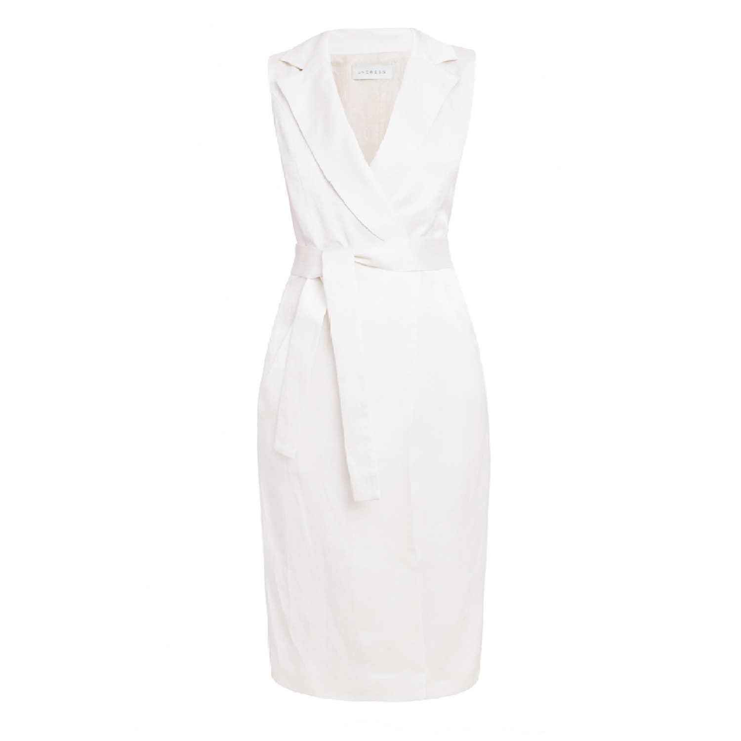 white midi vest dress