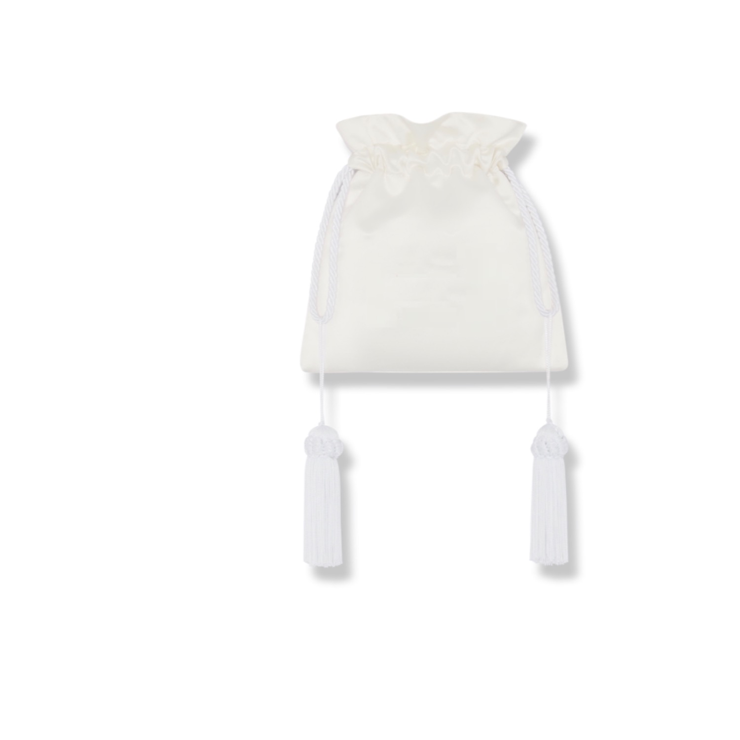 Angie Power Women's White Satin Power Pouch In White
