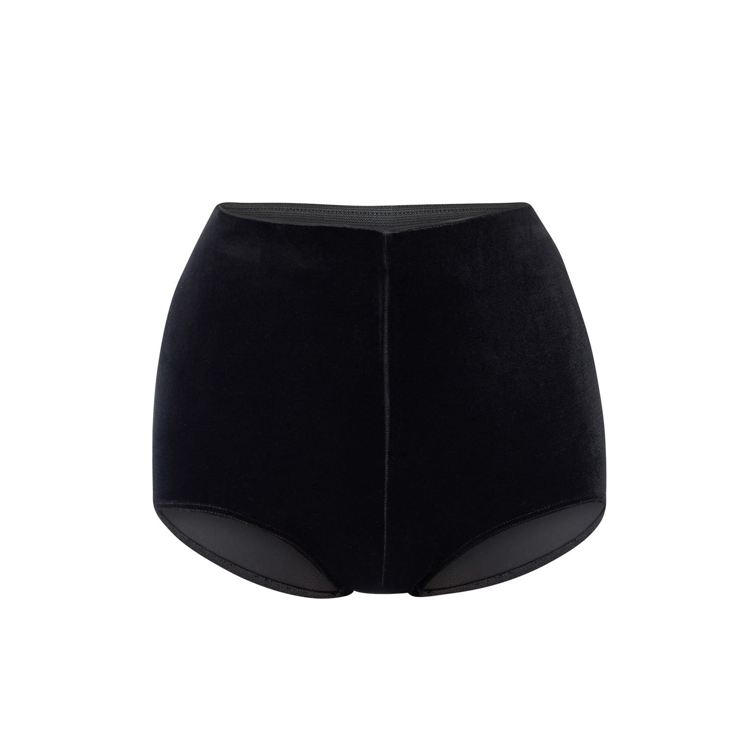 Women’s Black High-Waisted Velvet Shorts Extra Large Lia Aram