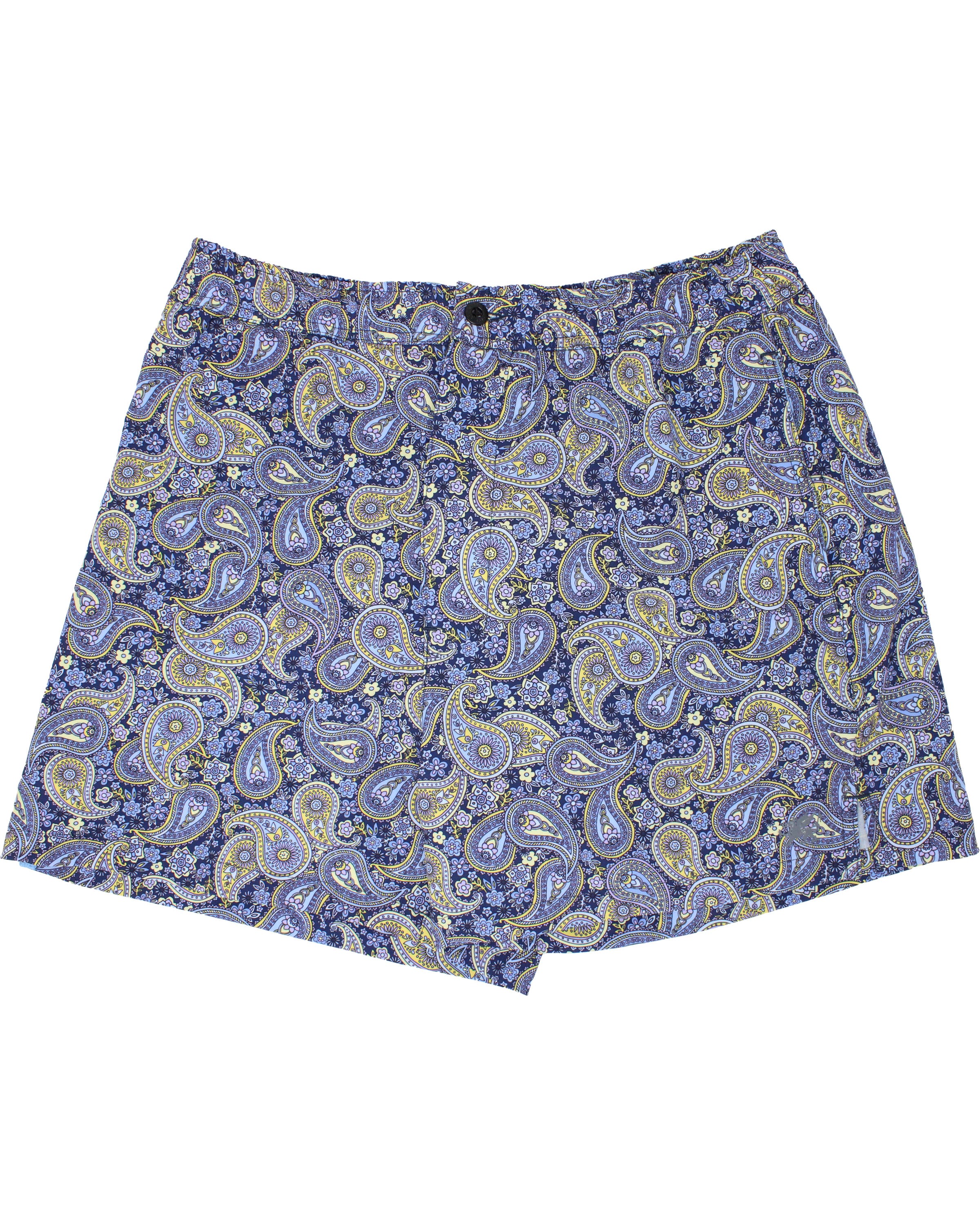 Men’s Quack Pow Paisley Swim Short - Gold Large Lords of Harlech