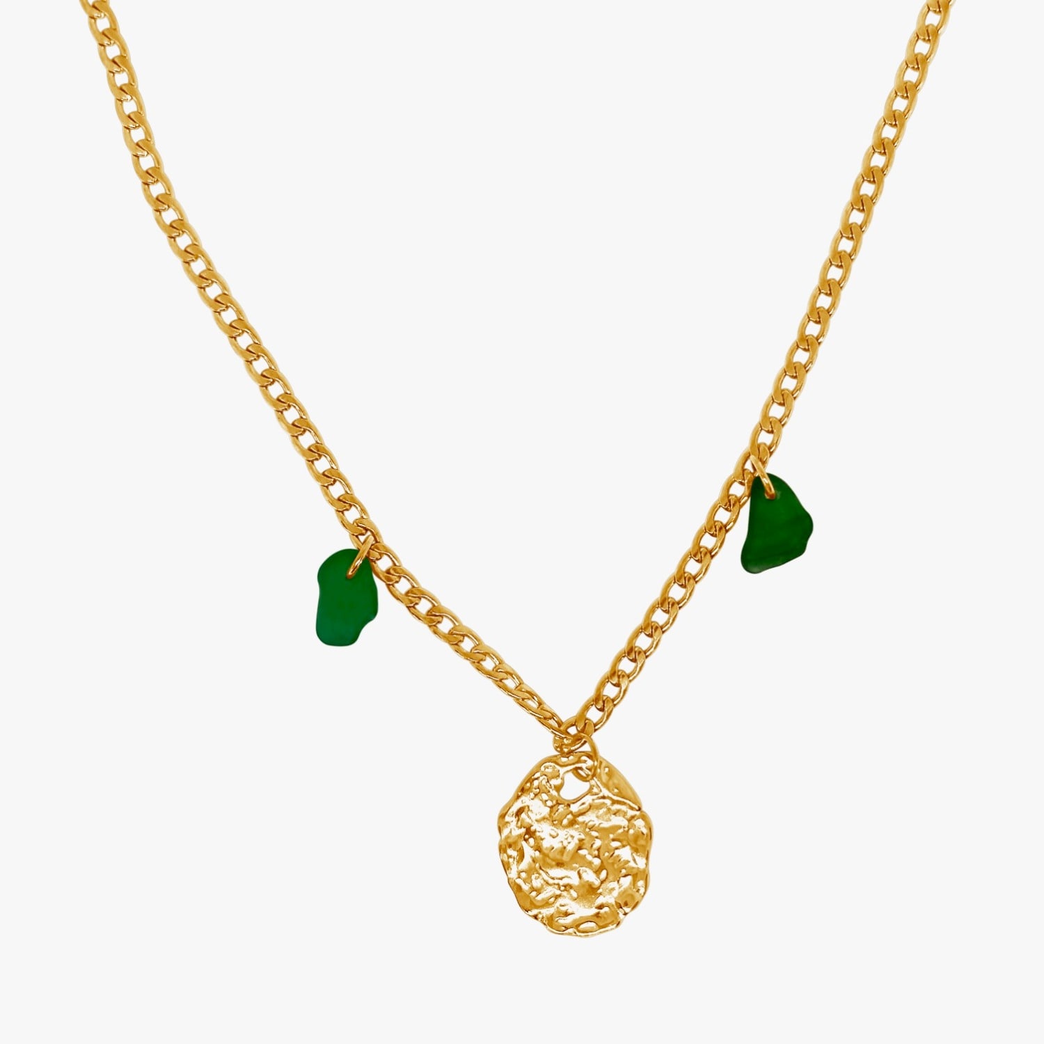 Glasstyk I/s Women's Fragments Green Sea Glass Necklace