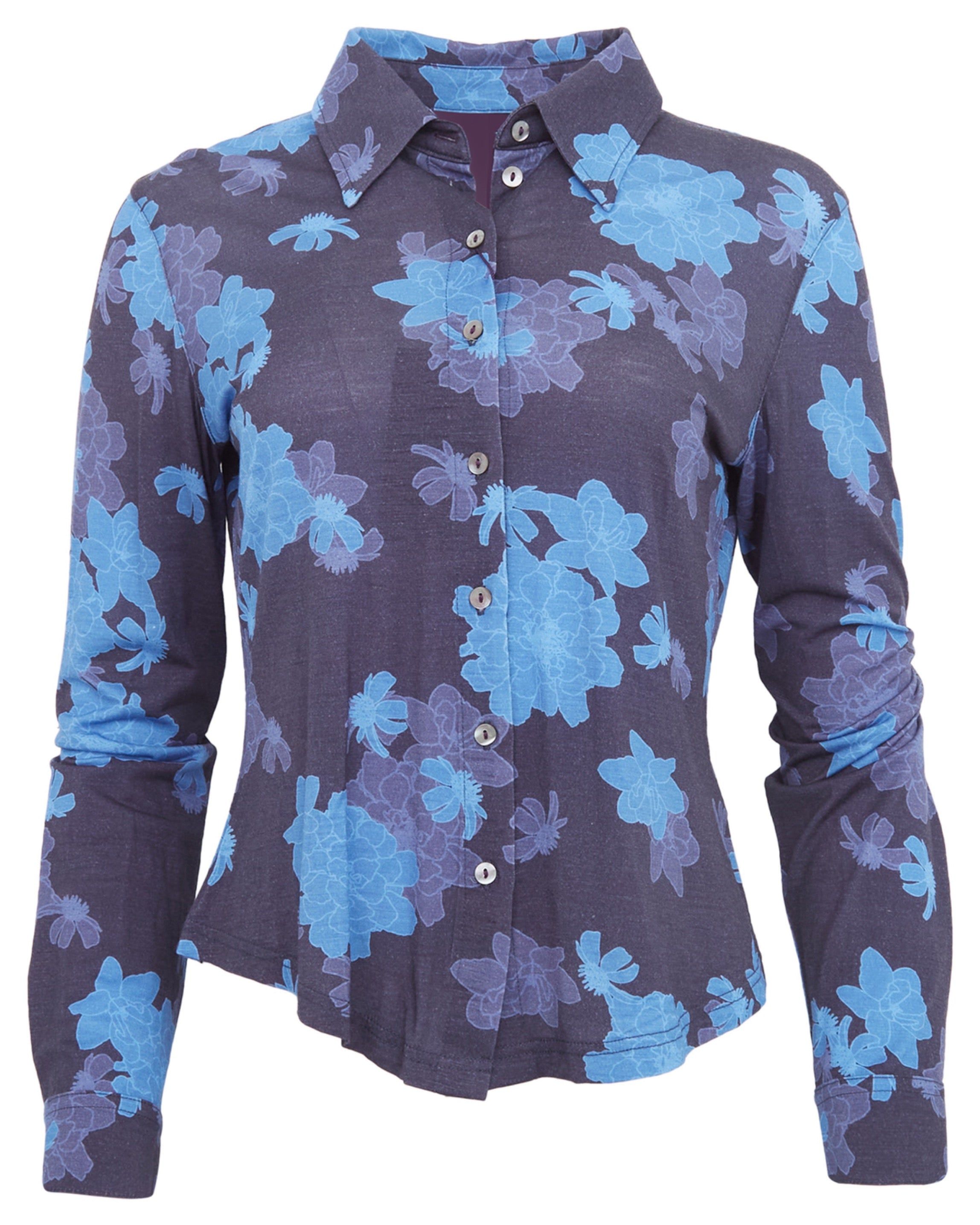 Women's Blue Scarlet Merino Shirt