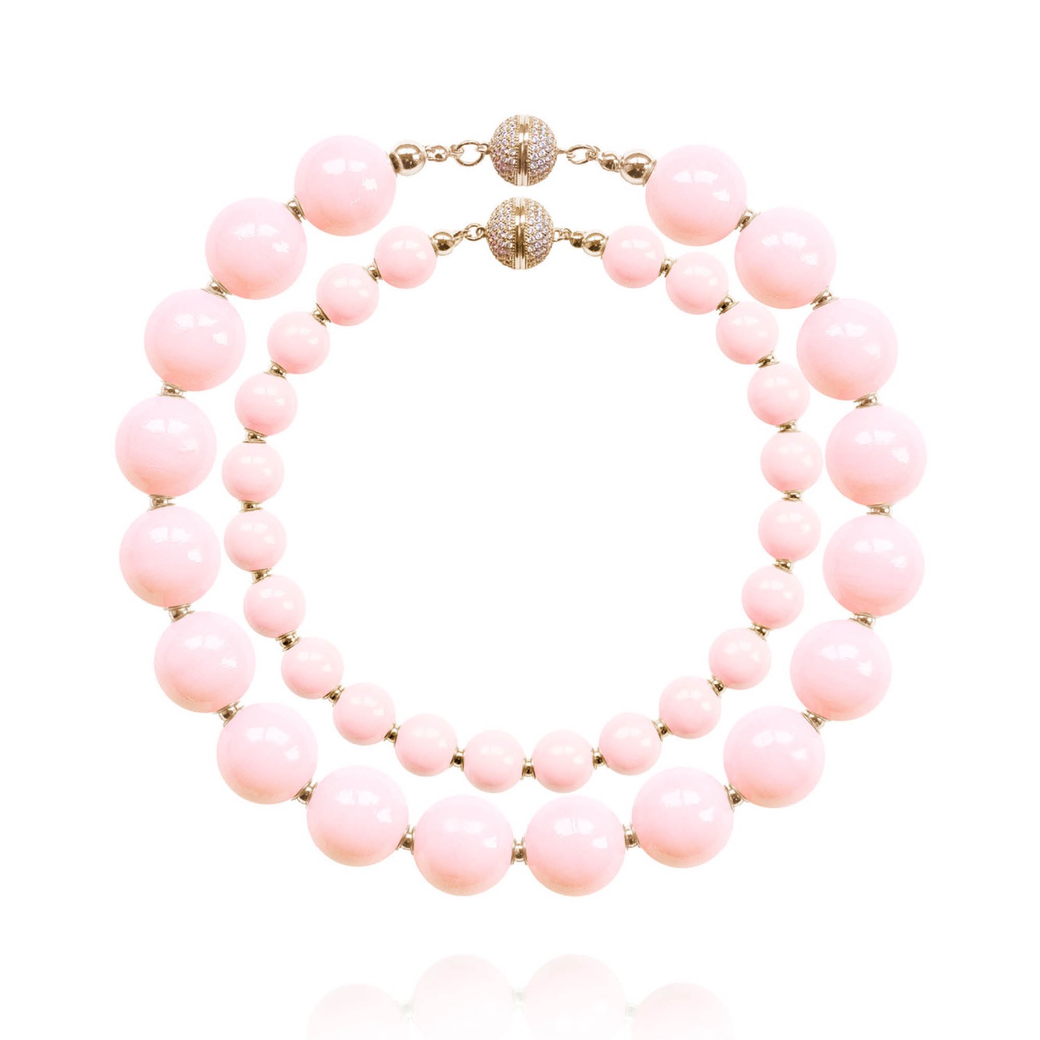 Saule Label Women's Pink Siena Duo Necklaces In Ballet In Pink