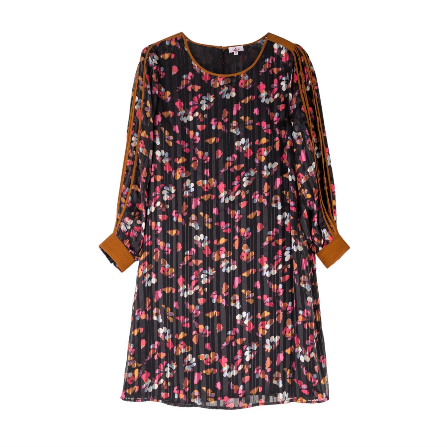 Niza Women's Black Short Floral Dress Vega In Black