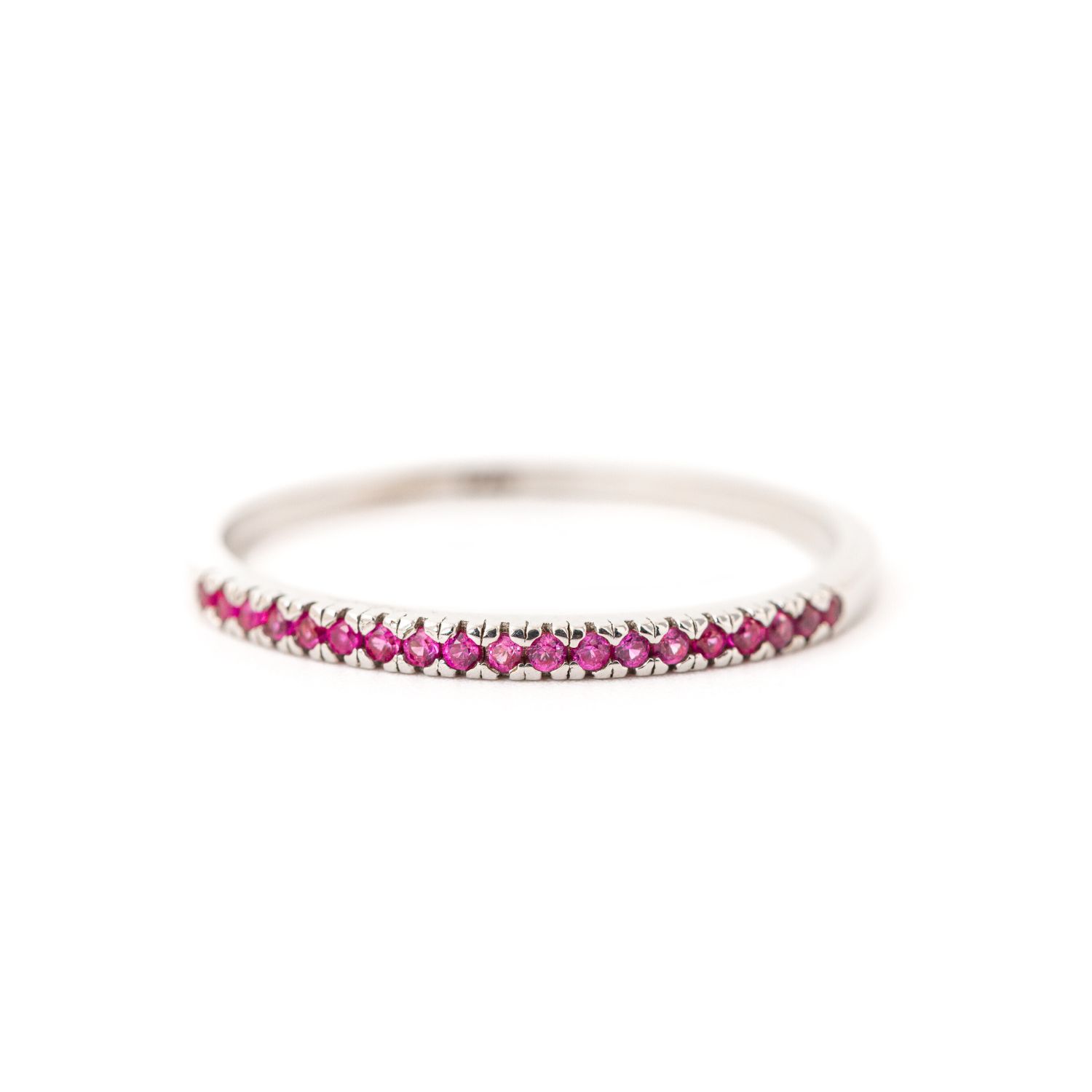 Belinda Jewelz Women's Pink Ruby Birthstone Band Ring In Pink