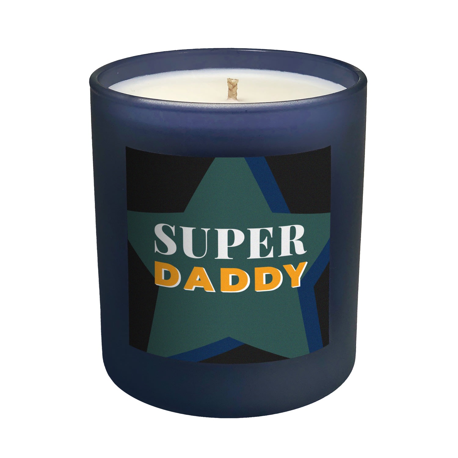 Little Karma Co. Ltd Blue / Green / Black Super Daddy Gift - Kefi Large Refillable Candle In Multi