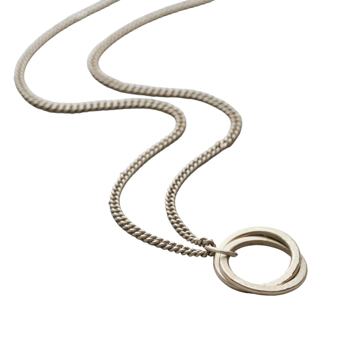 Men’s Sterling Silver Interlinking Ring Necklace Posh Totty Designs