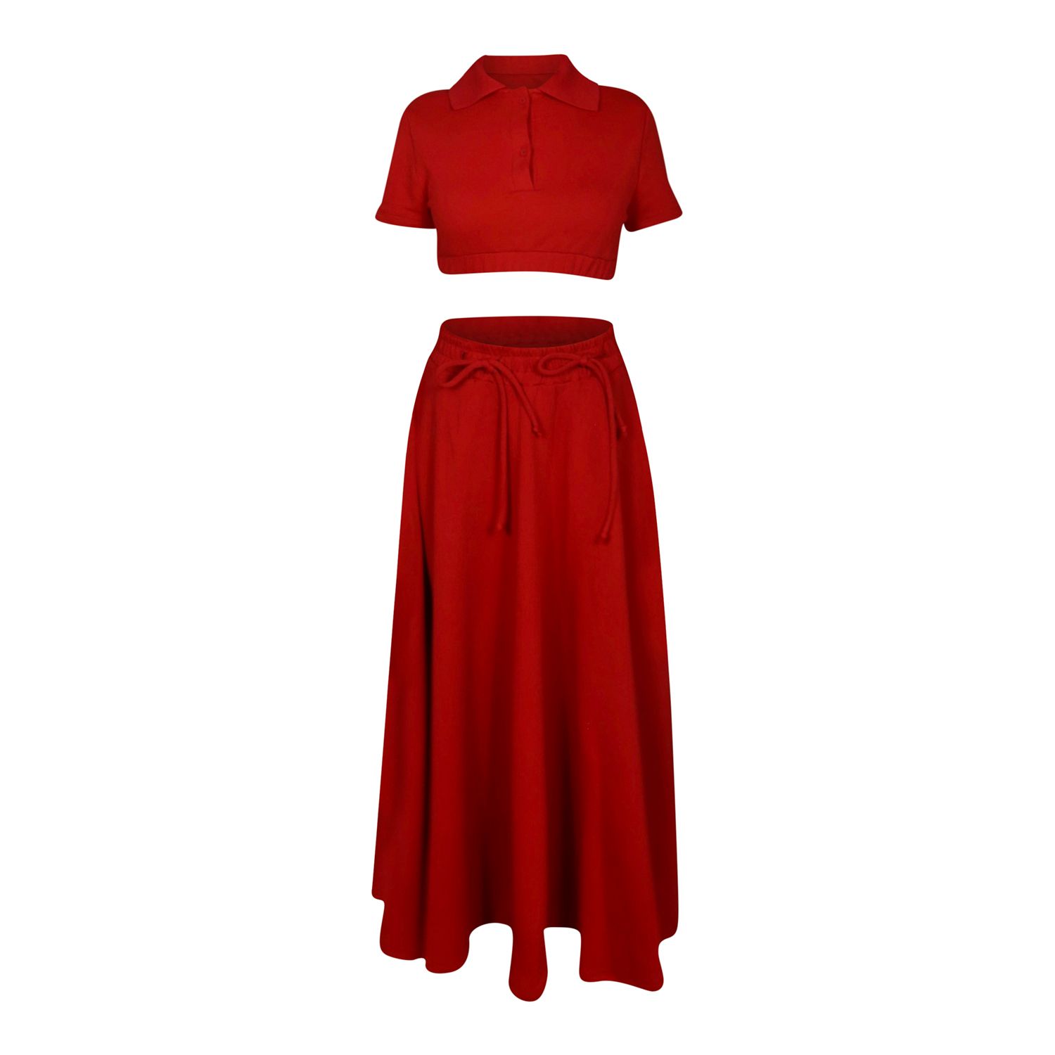 Enxhaline Runa Red Skirt Set