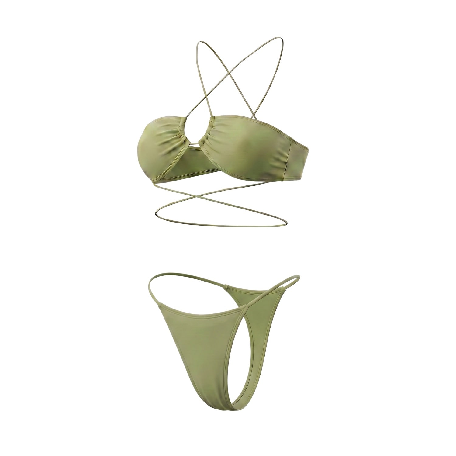 Women's Green Siren Bikini Set | Medium | Bellaria