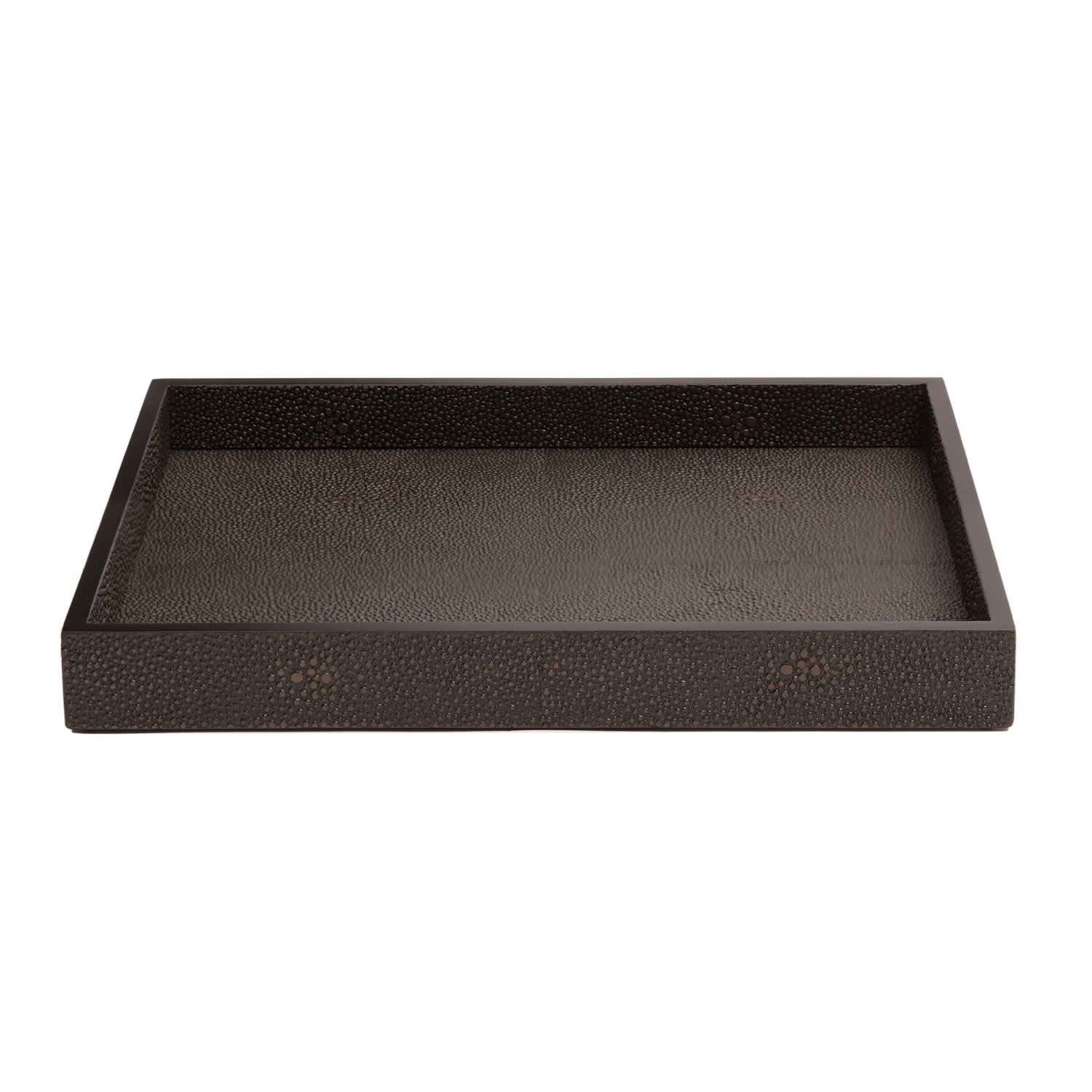 Brown Chelsea Tray - Shagreen Chocolate Posh Trading Company