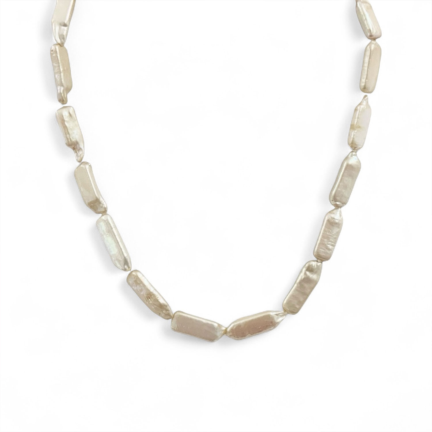 Neshi Designs Women's White Leeyana Necklace In Metallic