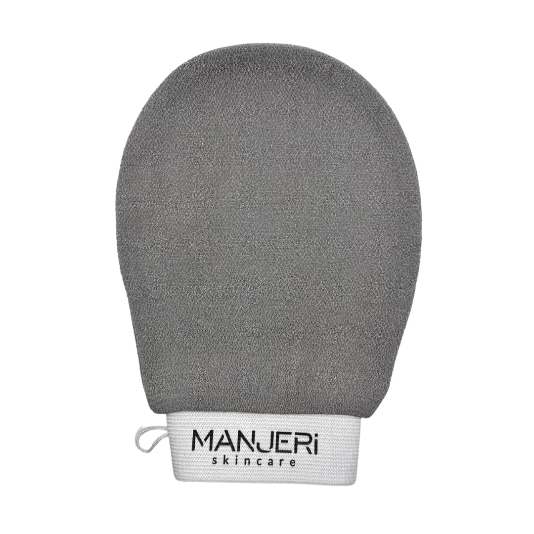 Manjeri Skincare Grey Kessa Natural Exfoliating Mitt In Grey