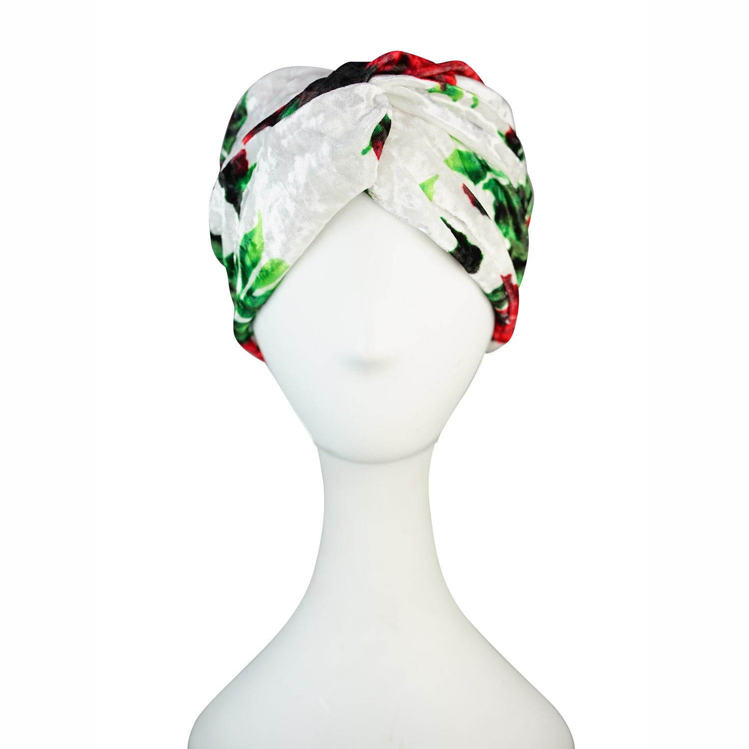 Jennafer Grace Women's Green / Red / White Riveter Rosey Velvet Twist Headband In Multi